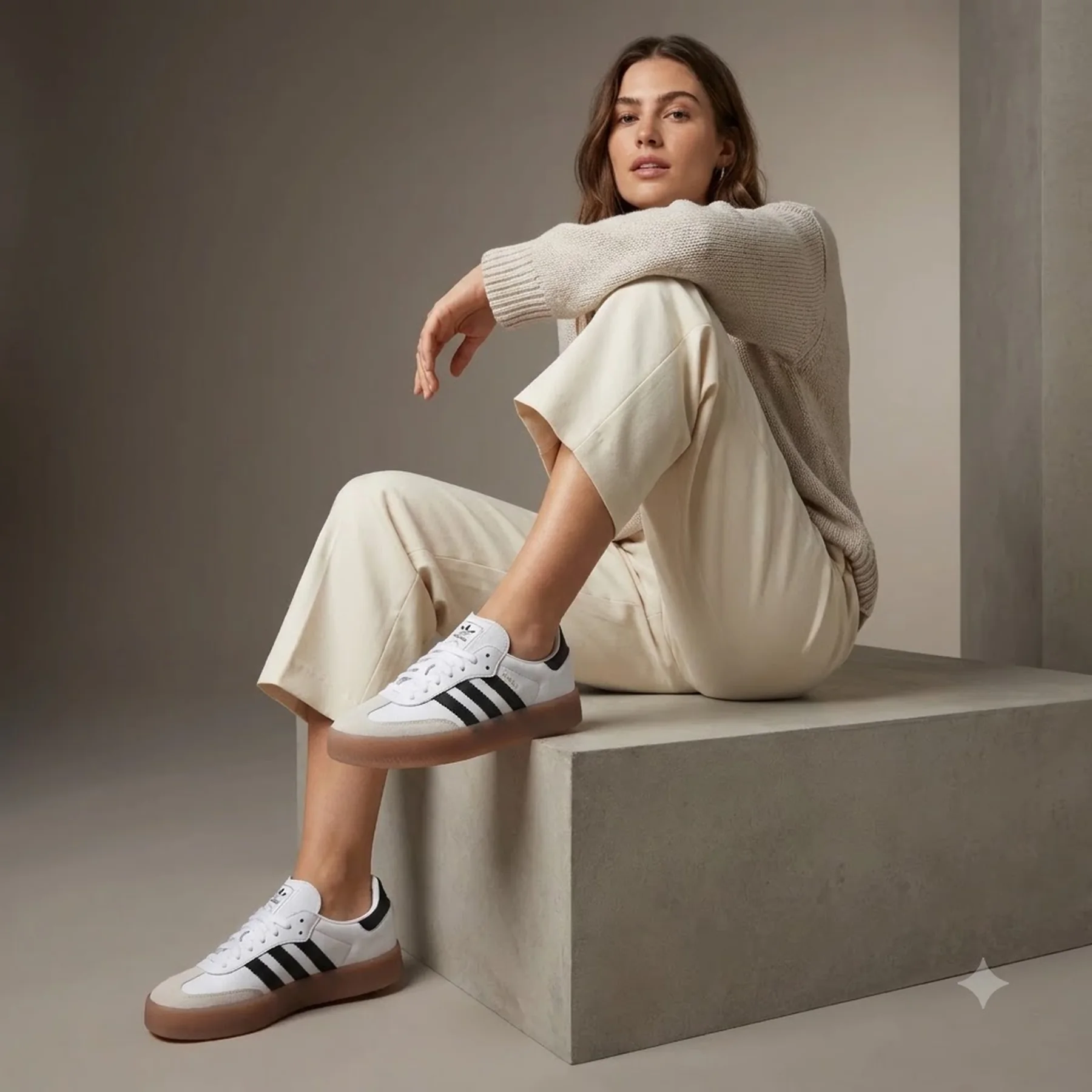 Кросівки SAMBAE W JI1349 Adidas 7 (40,5) Білий
