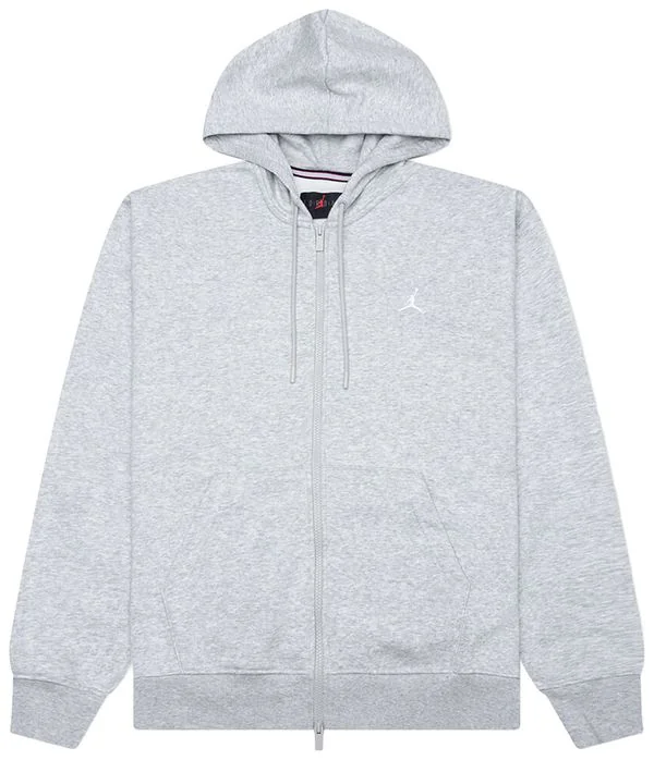 Air Jordan Brooklyn Full-Zip Hoodie 'Grey Heather/White'