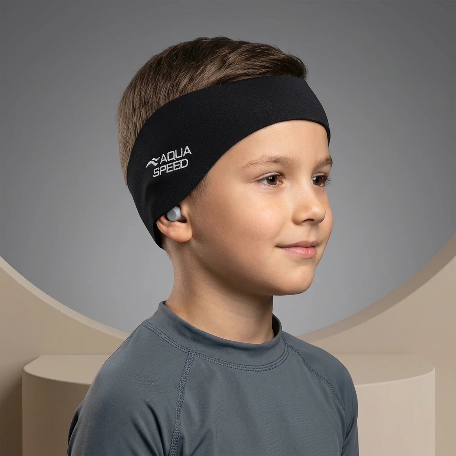 Пов'язка для плавання Aqua Speed NEOPREN EARBAND JR 61725 чорний Діт 50 см