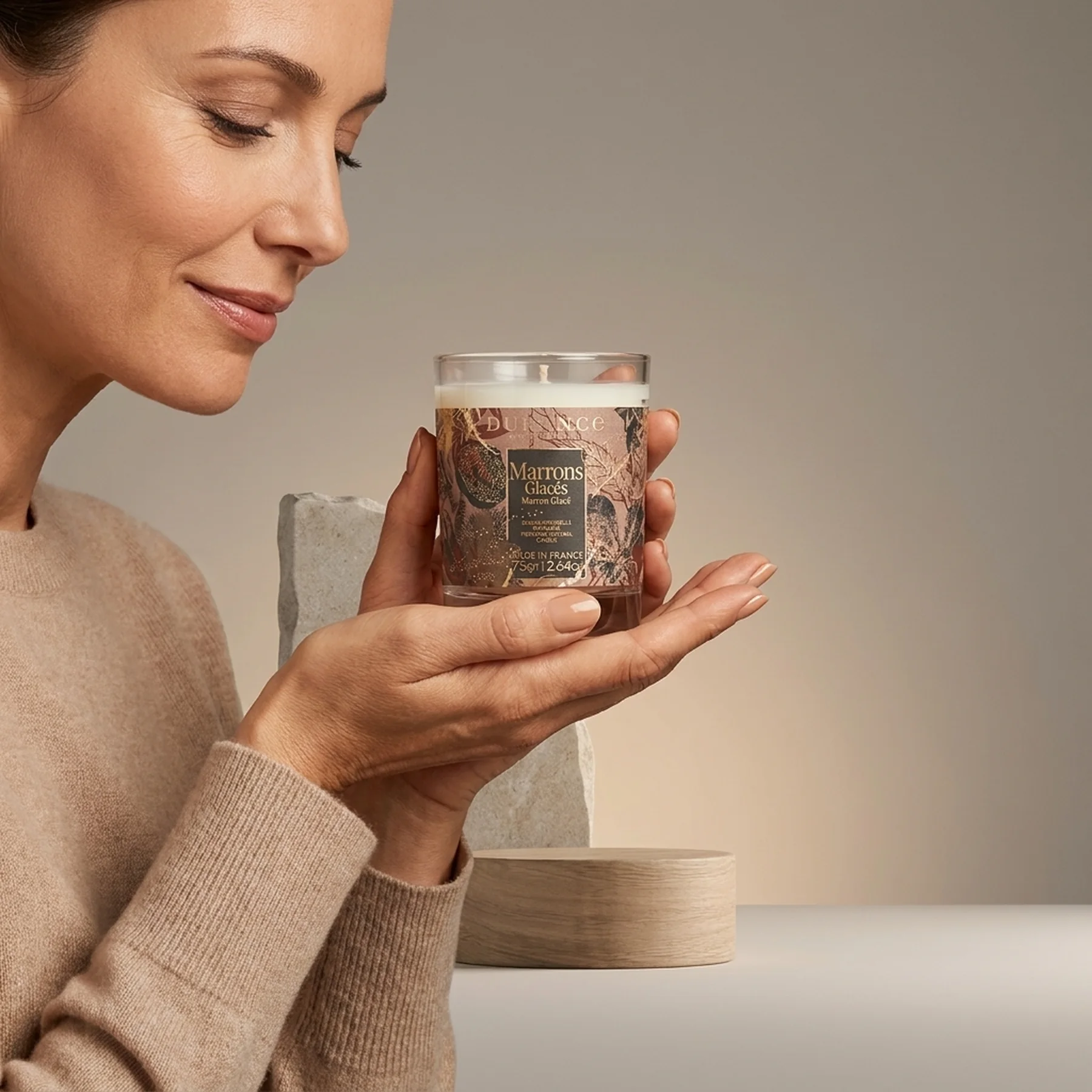 Свеча ароматическая Durance Perfumed Handcraft Candle Mini Цукати з каштанів