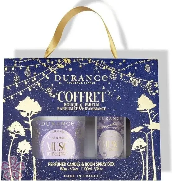 Ароматический набор Durance Coffret Bougie et Parfum d'Ambiance Christmas Set Зимовий мускус