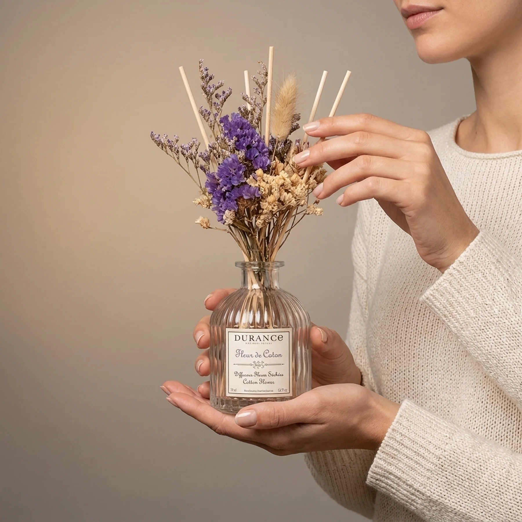 Ароматический набор Durance Diffuseur Fleurs Sechees 95 мл Бавовна