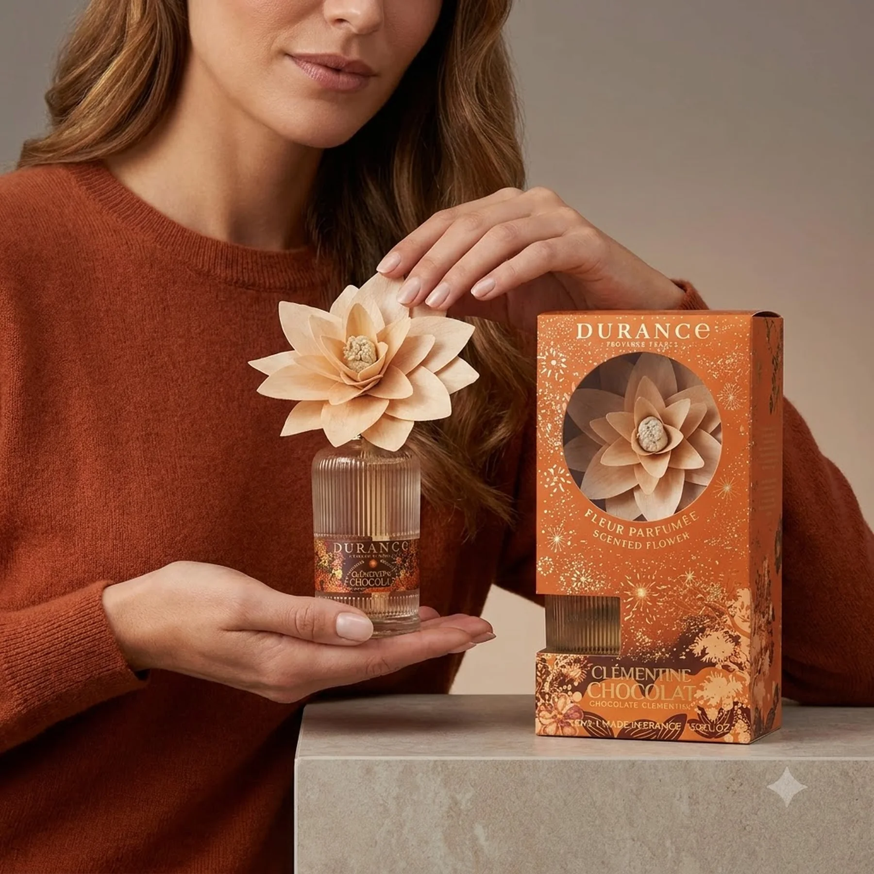Ароматический набор Durance Scented Flower Diffuser 95 мл "Клементина" з шоколадом