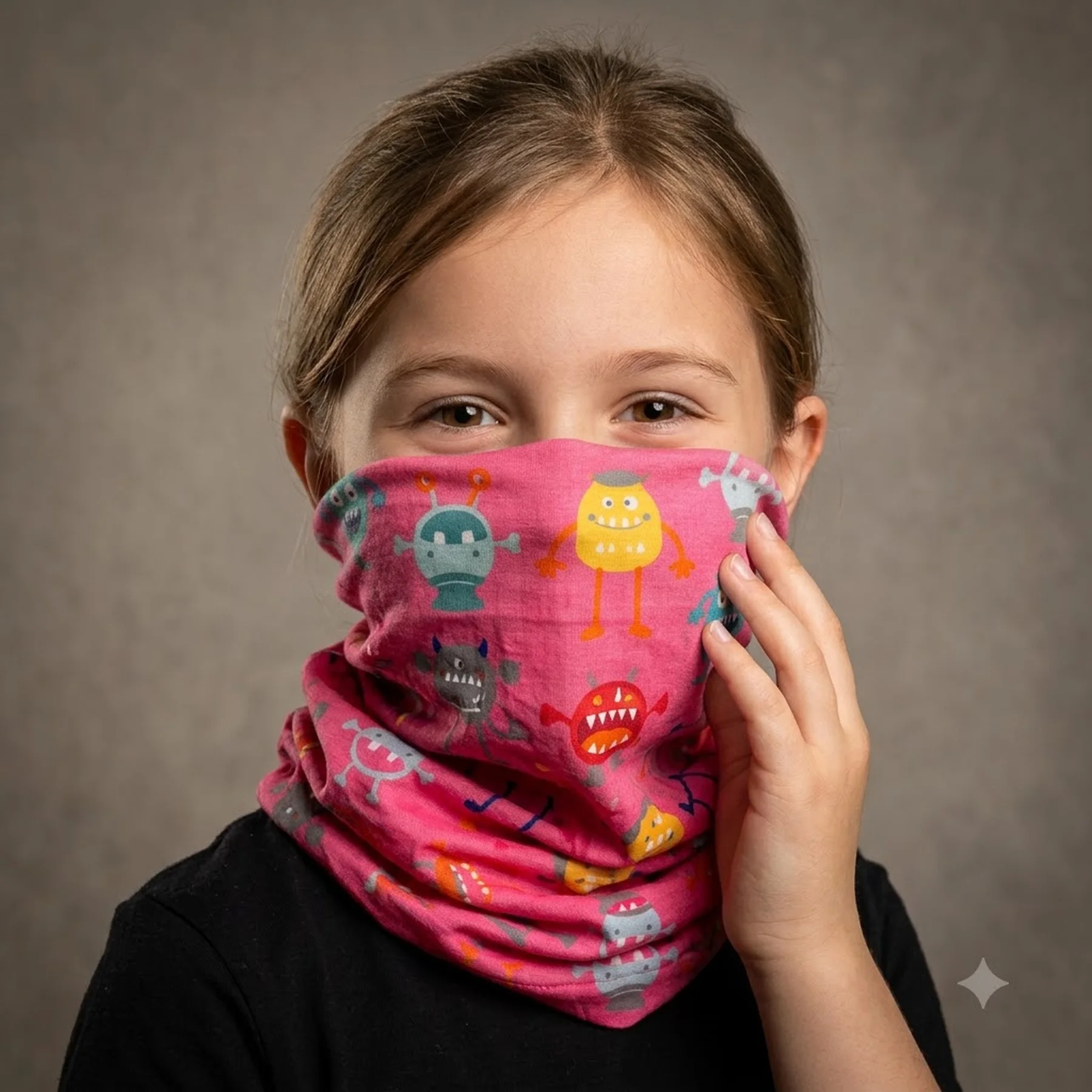 Бафф MONSTERBALL - KIDS FACE COVERING UCHSSCTR0001-FLAMINGO MONSTER PRINT Trespass TU Розовий