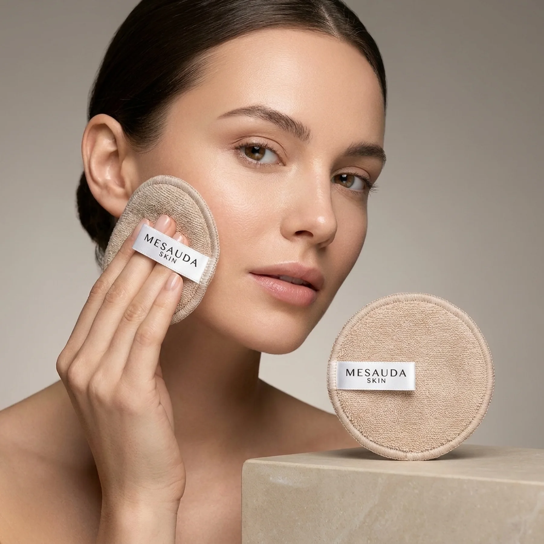 Многоразовые спонжи для снятия макияжа MESAUDA Make-Up Remover Pads 2 шт.
