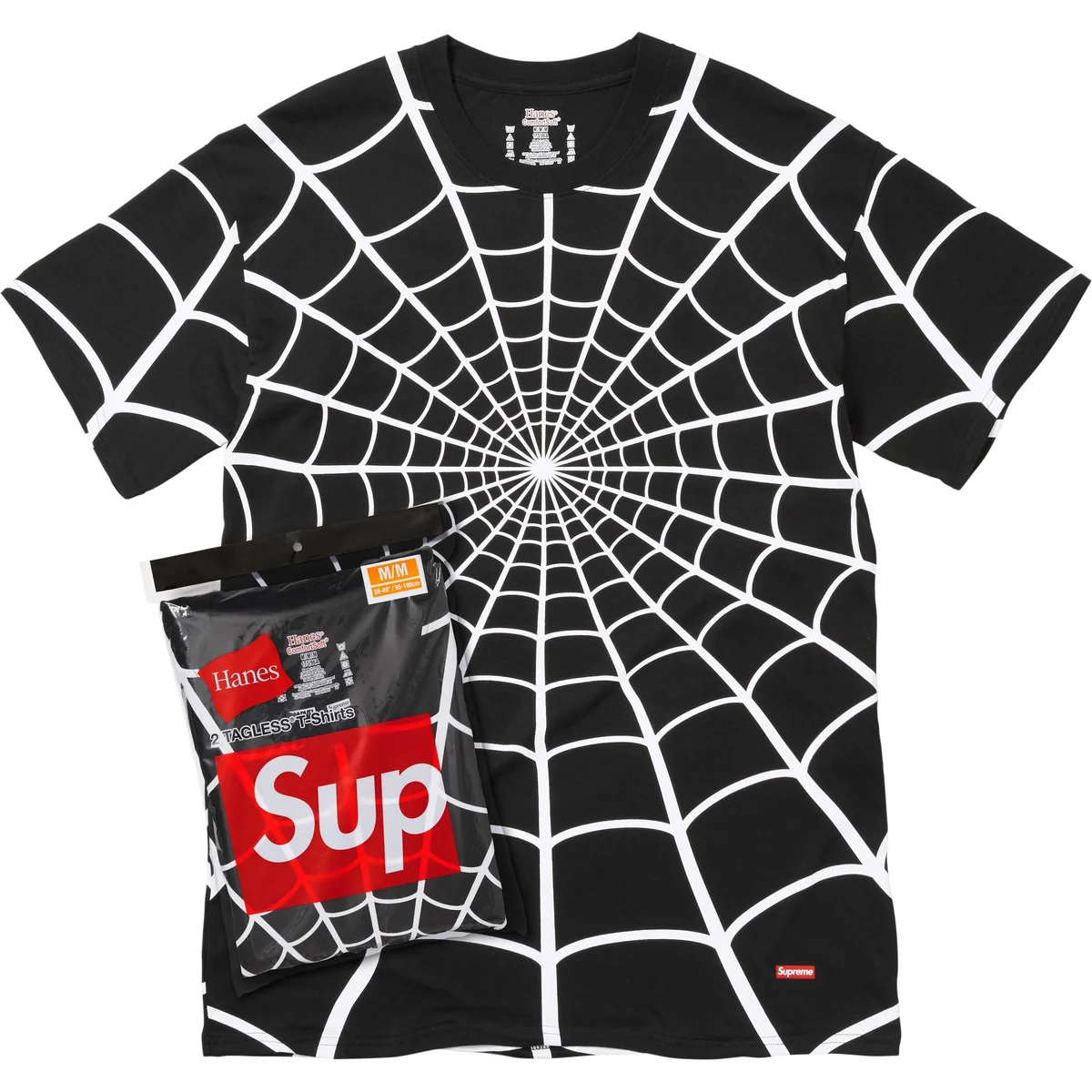 Футболки Supreme/Hanes Spider-Man Tagless Tees (2 Pack) 'Black'