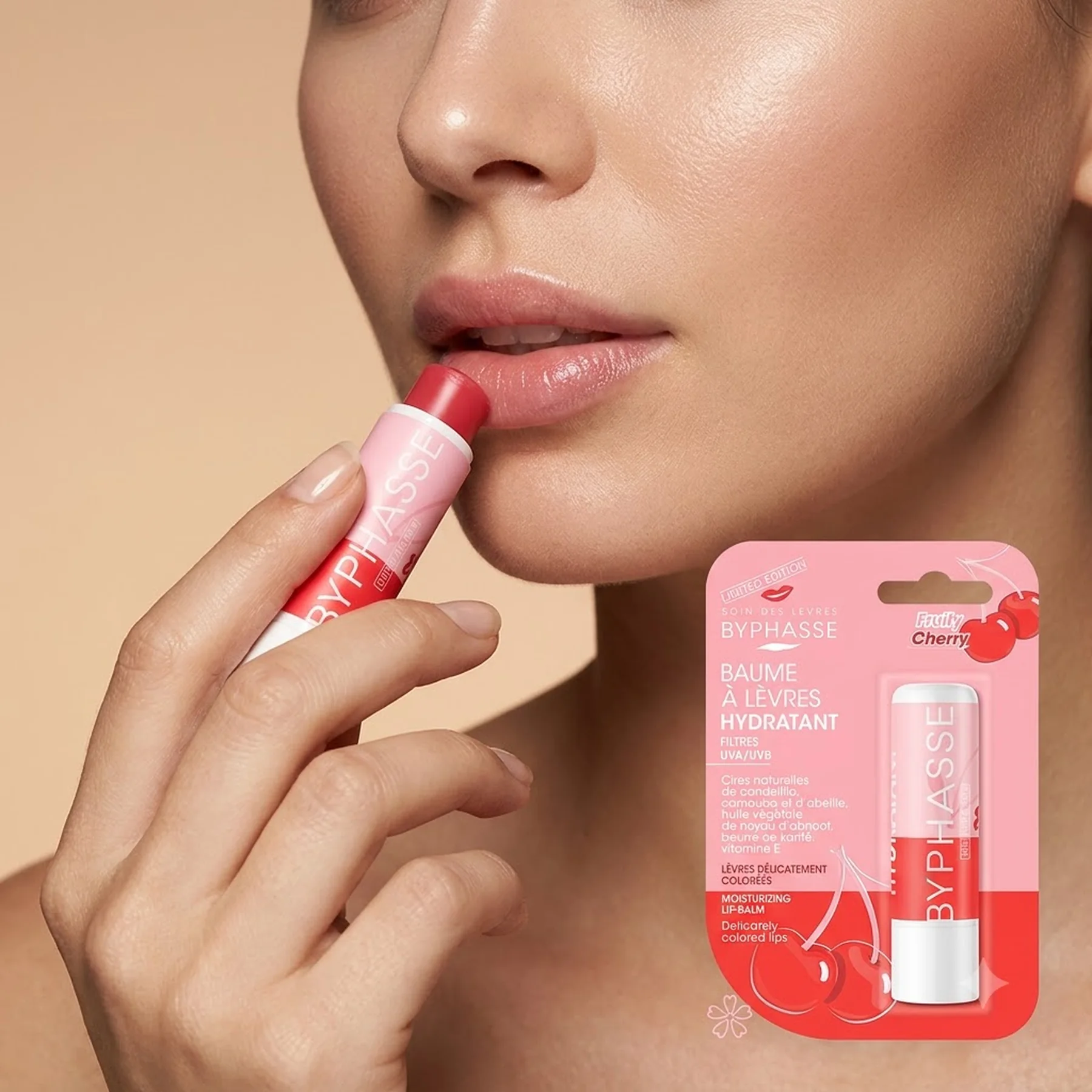 Бальзам для губ Byphasse Moisturizing Lip Balm 4.8 г Вишня