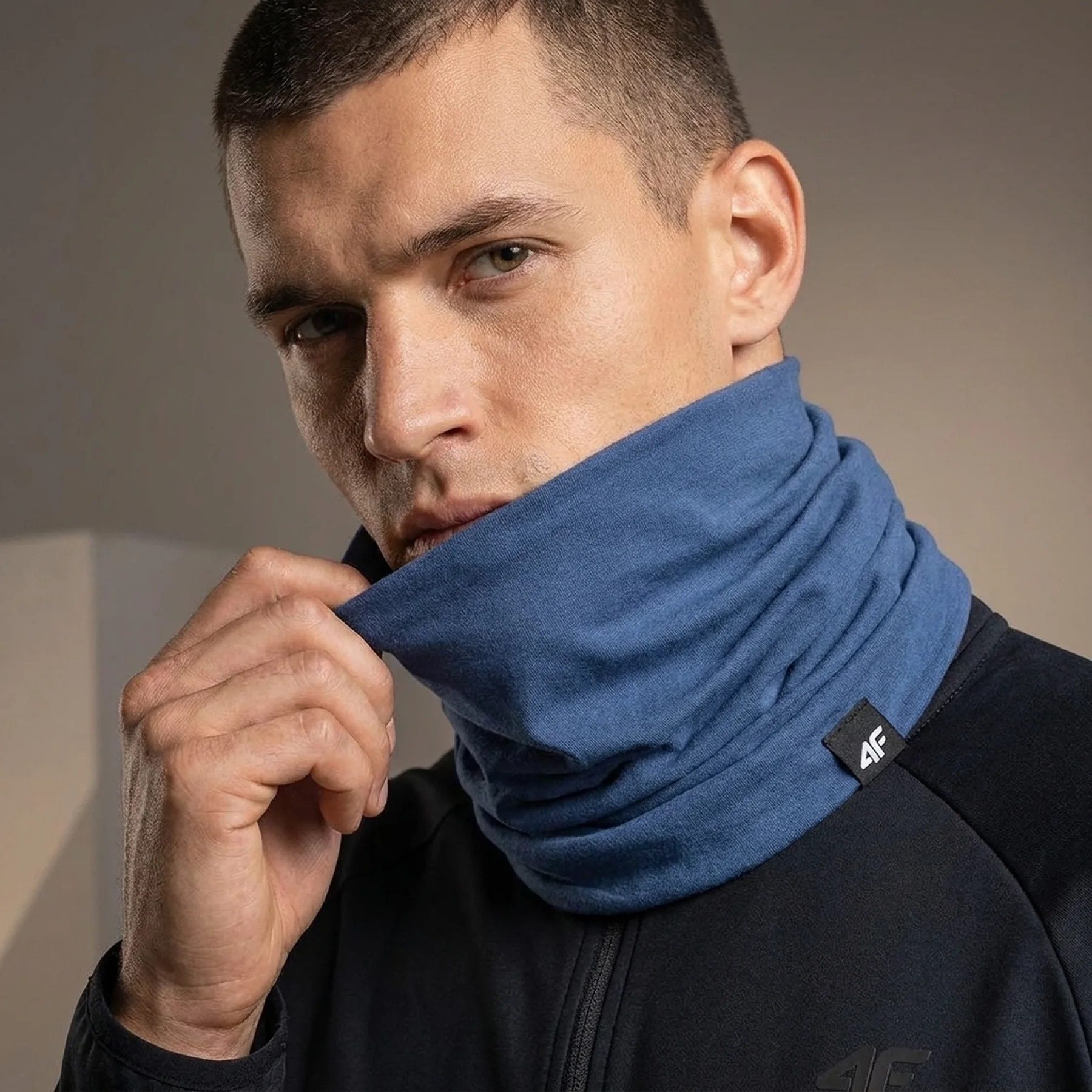 Бандана 4FSS23ABDAU021-33S 4F ONE SIZE Синій