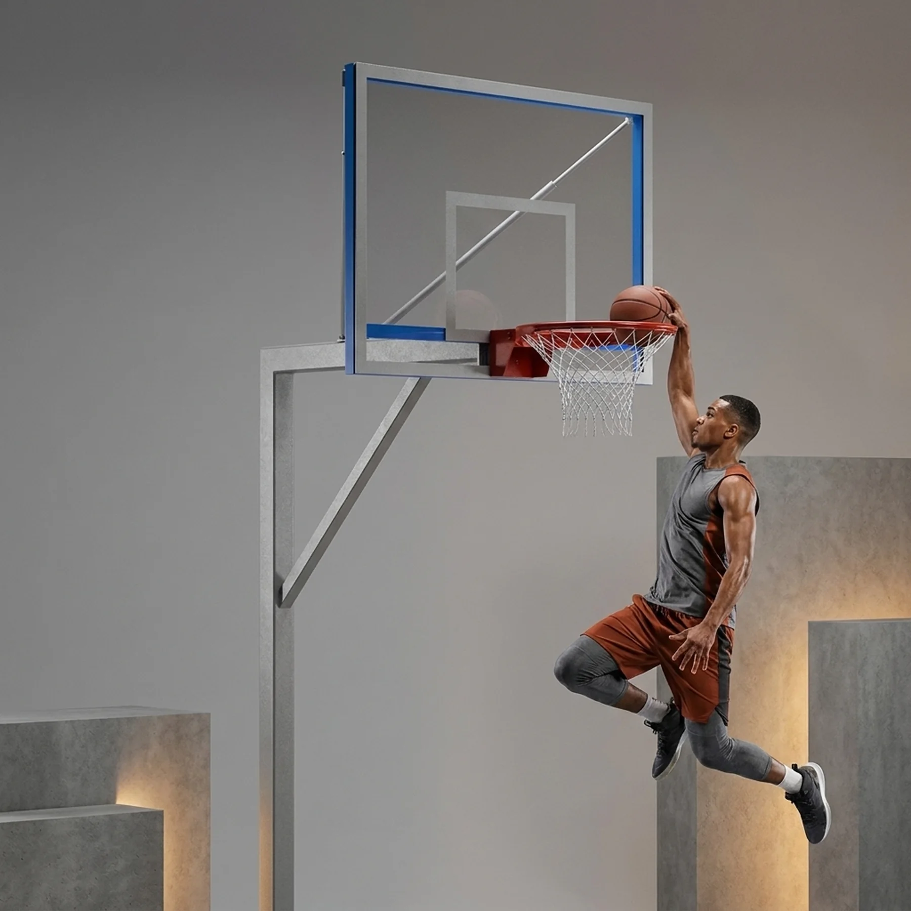 Баскетбольна стійка на одній опорі SS00431