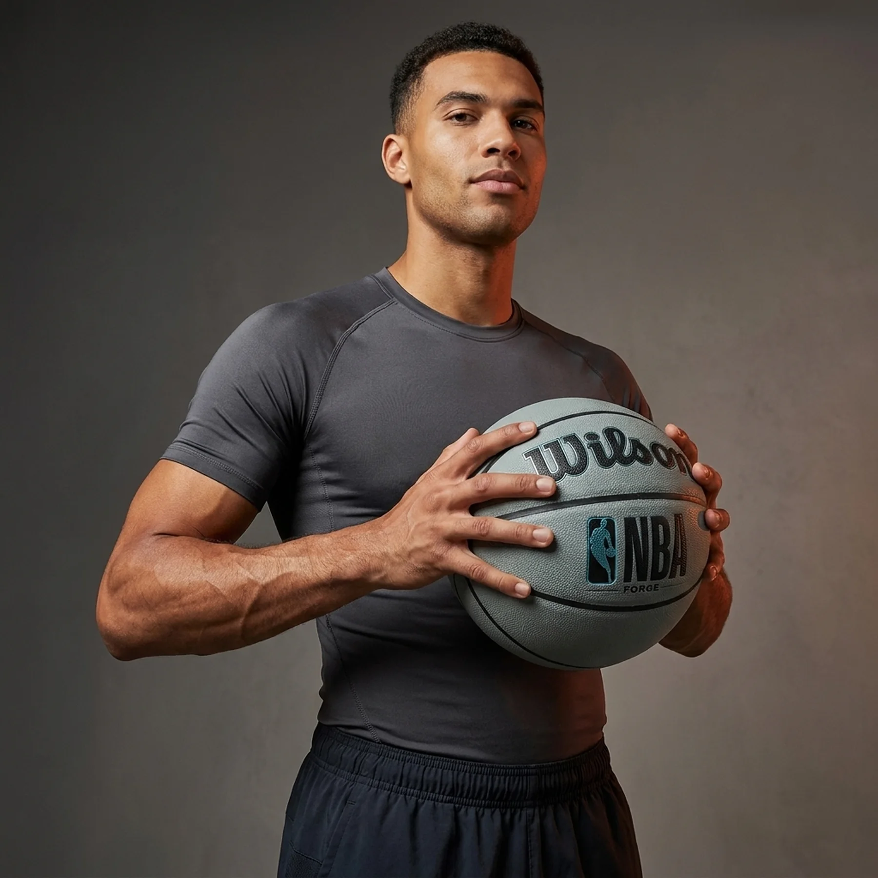 Баскетбольний м'яч Wilson Nba Forge Bskt Blue Grey Size 5 (WTB8203XB05)