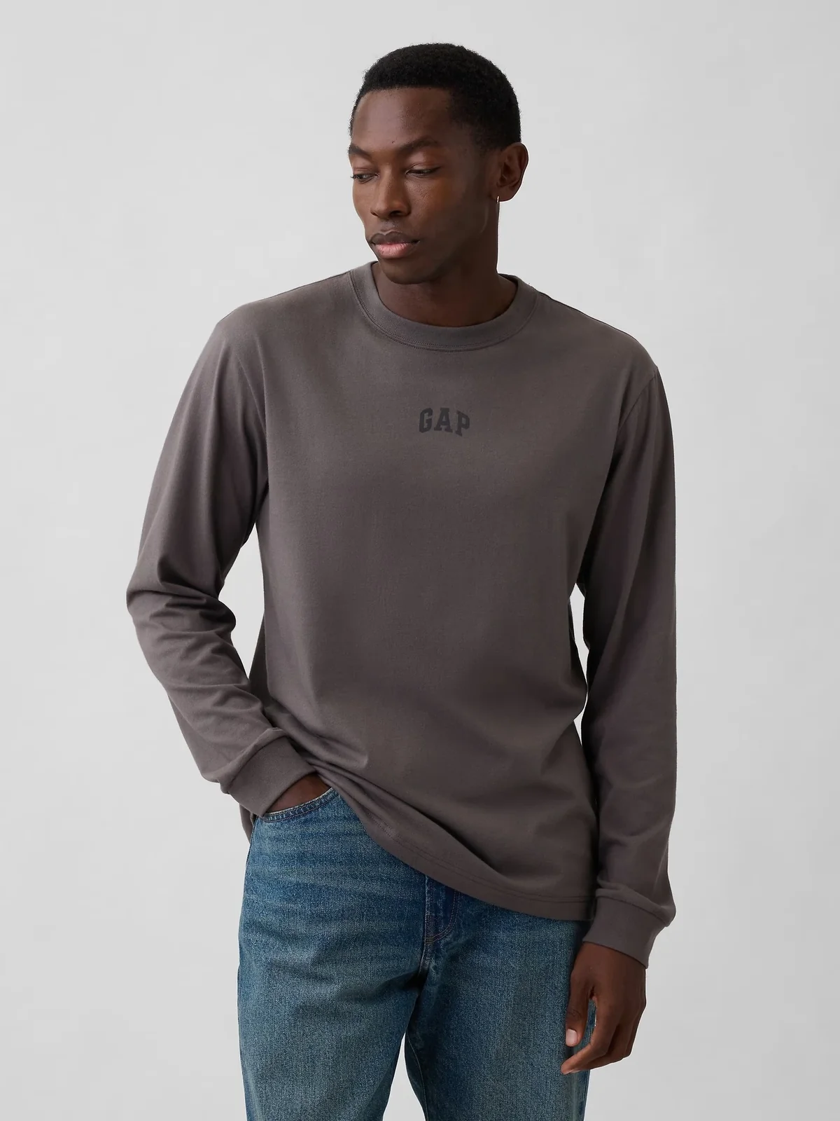 Базовий лонгслів GAP 1159853017 (Сірий M)