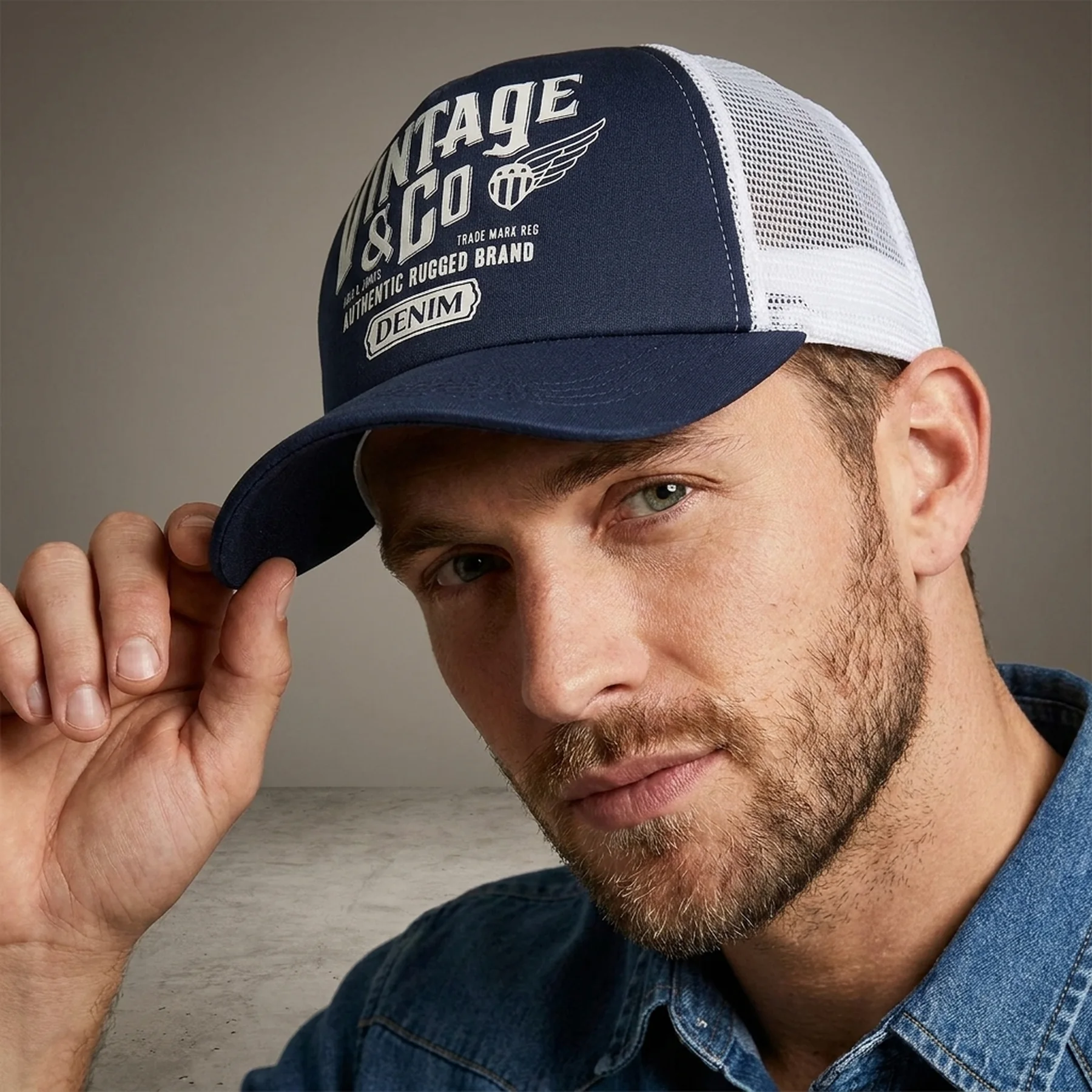Бейсболка JACRUGGED TRUCKER CAP 12199325-White Jack & Jones ONE SIZE Білий