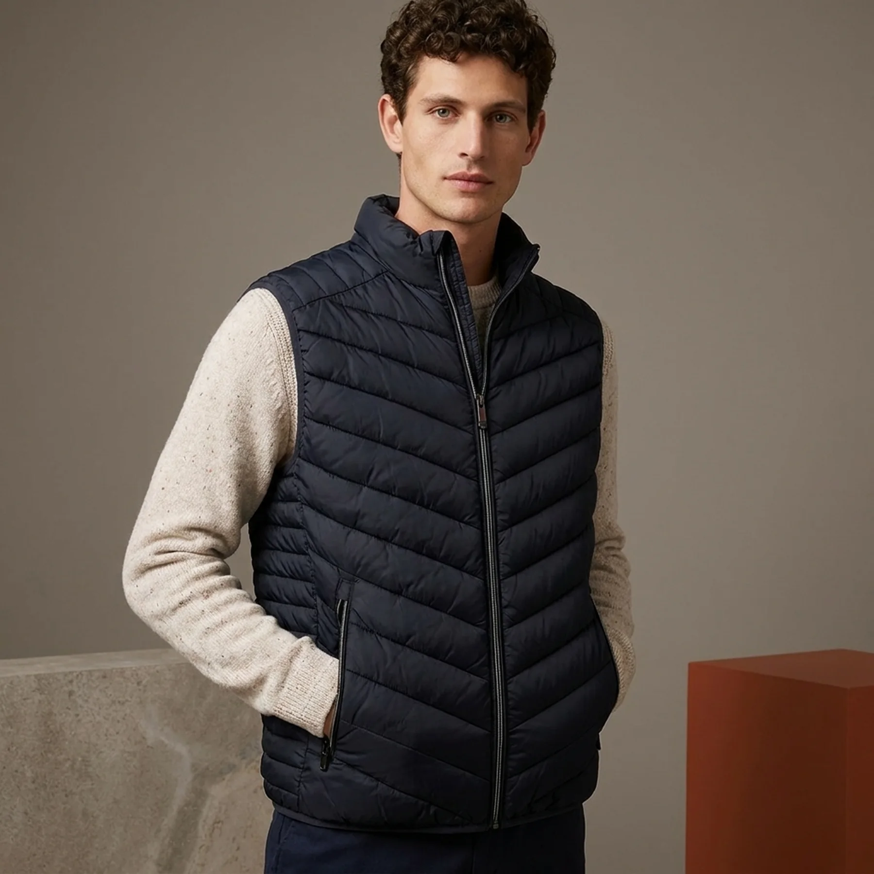 Безрукавка MEN'S LIGHTWEIGHT VEST 1038902-10668 Tom Tailor XXL Темно-синій