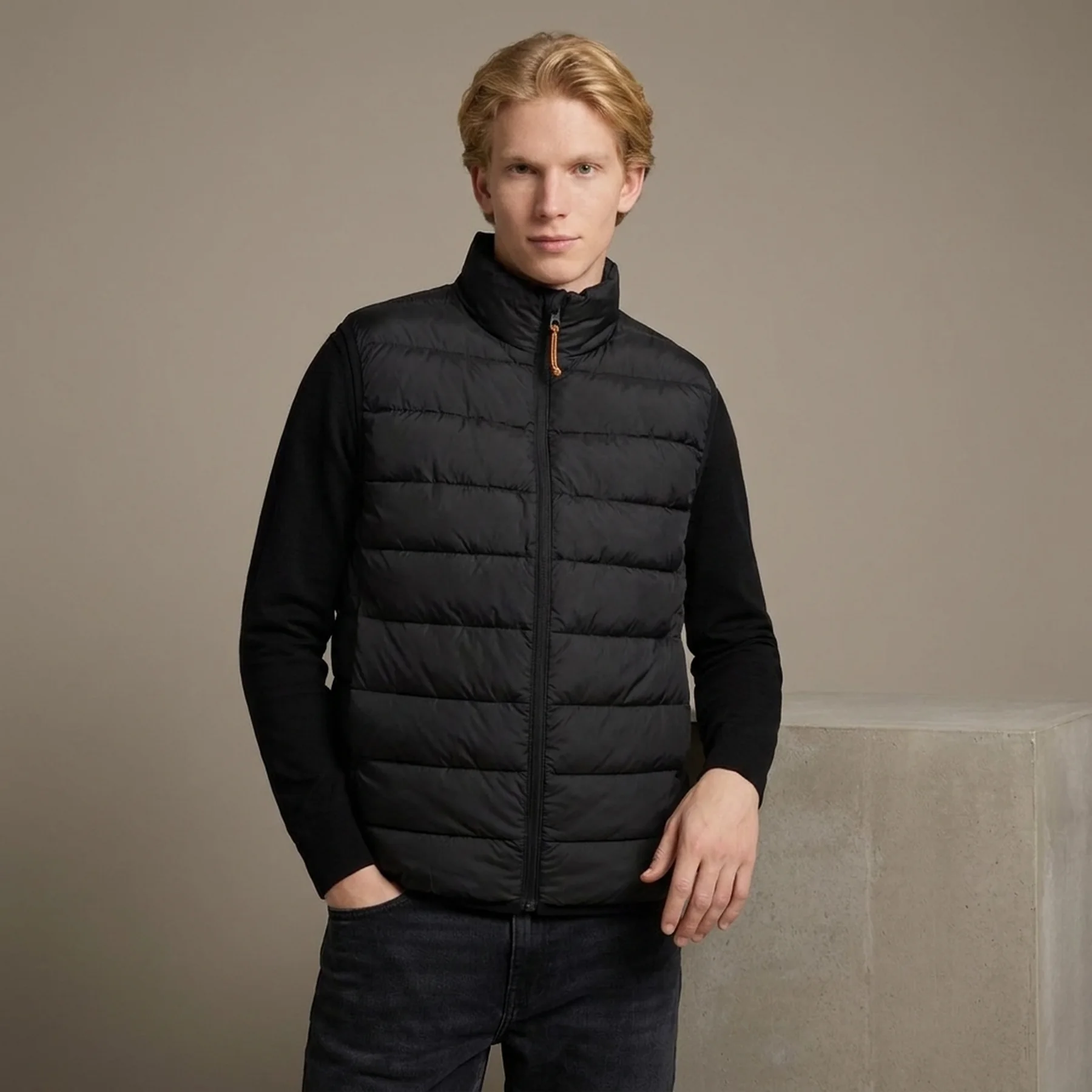 Безрукавка Men's open vest 1043826-29999 Tom Tailor XXL Чорний