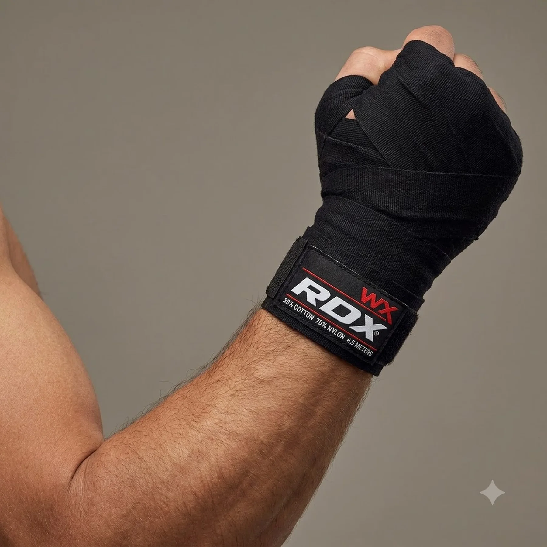 Бинти для боксу RDX WX Professional Boxing Hand Wraps Black (4.5м.)