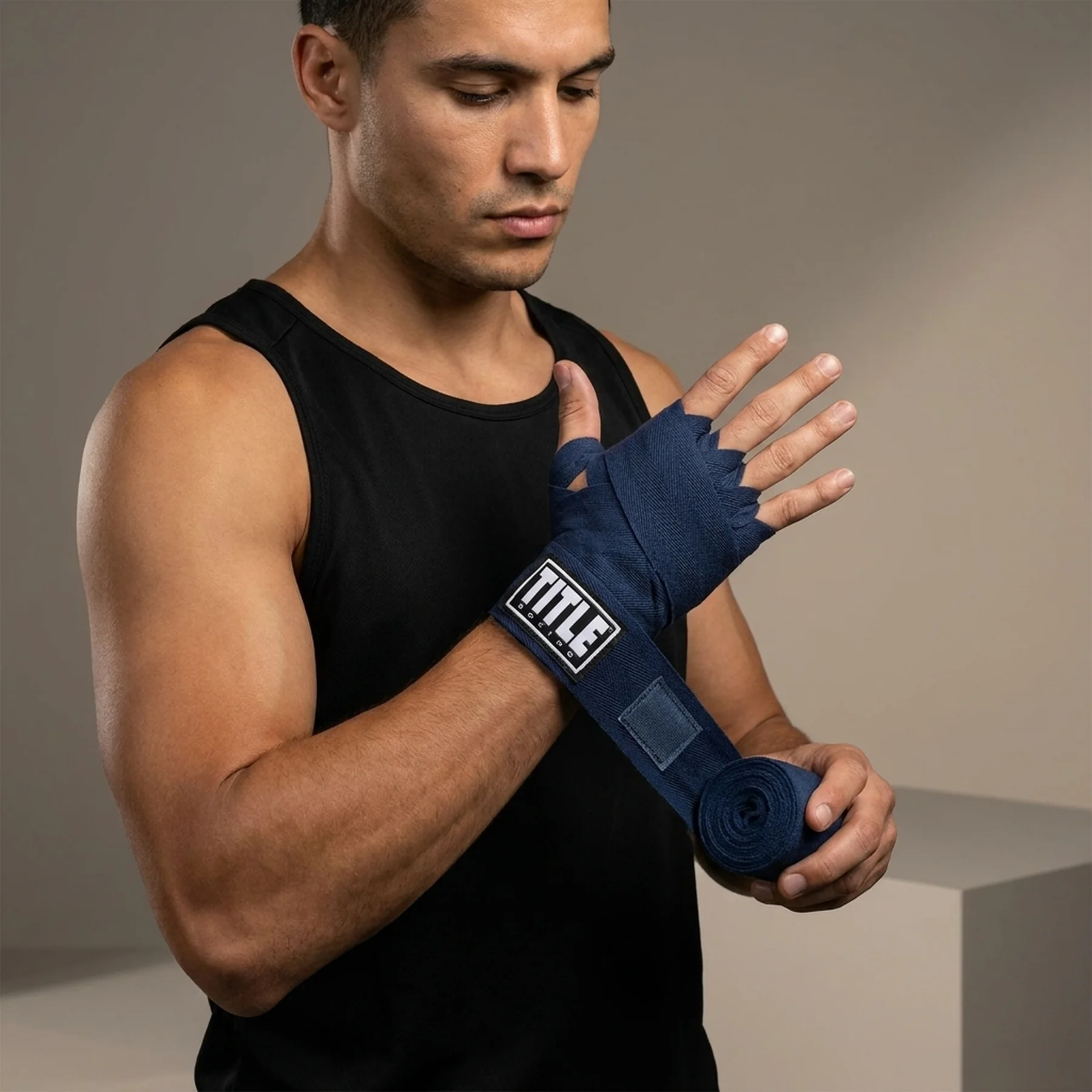 Бинти для боксу TITLE Boxing Select 180" Semi Elastic Mexican Navy (4.5м.)