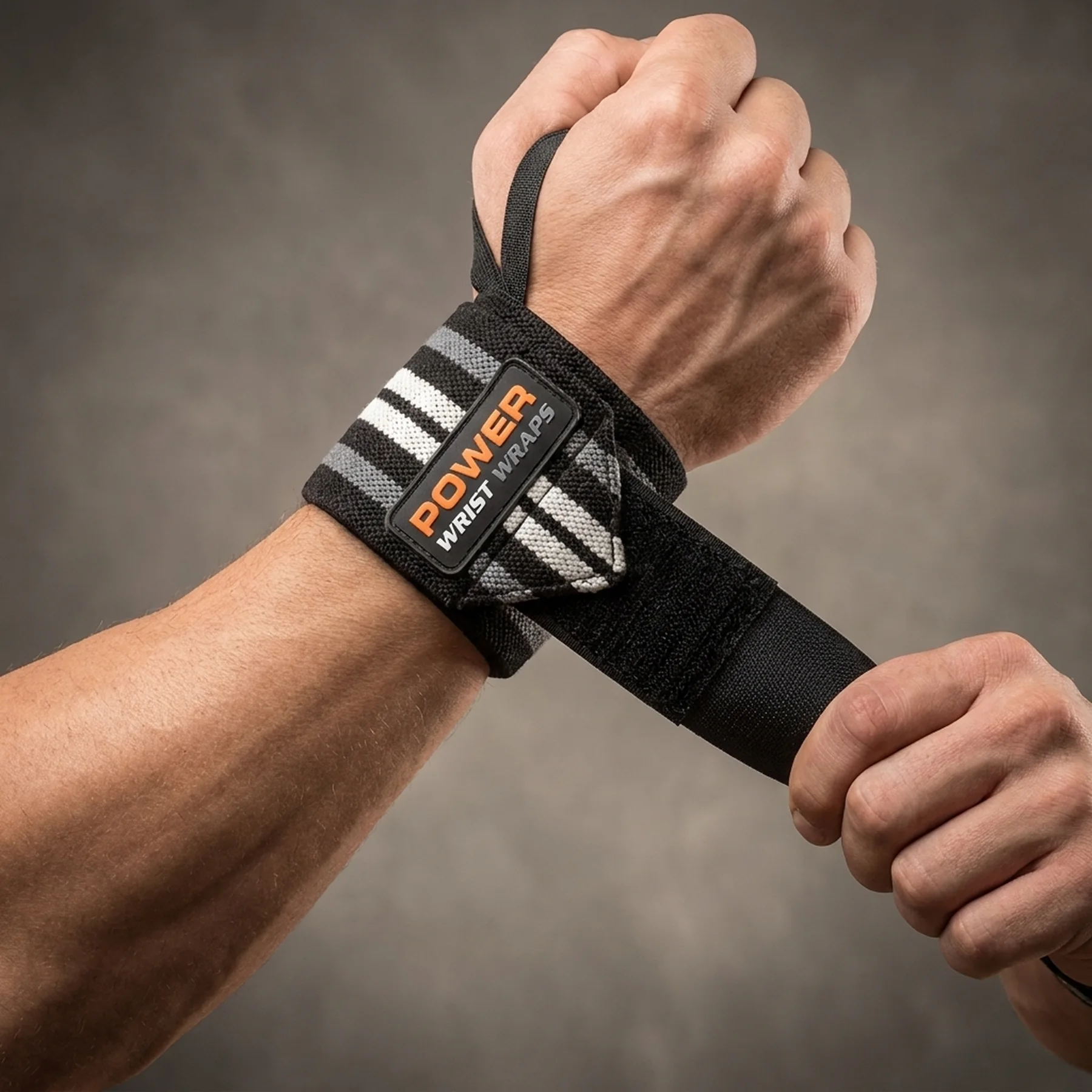 Бинти для зап'ясть (кистьові бинти) Power System PS-3500 Wrist Wraps Grey/Black  (пара)