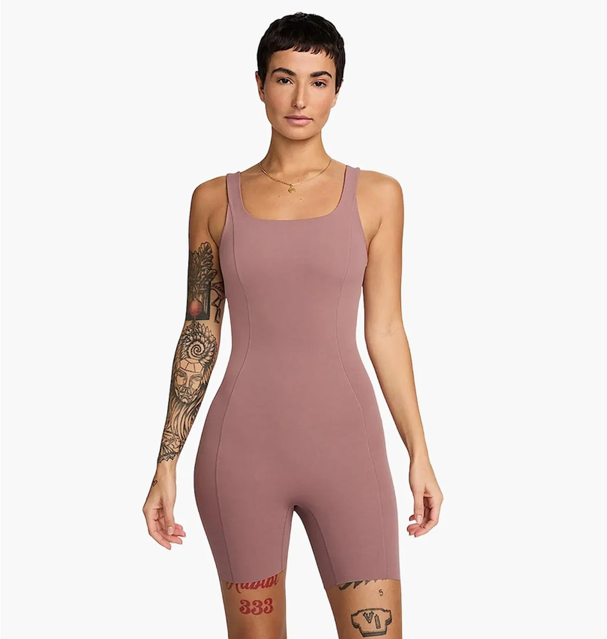 Боді жіночі Nike Zenvy Dri-Fit Short Bodysuit Pink (FN3031-208)