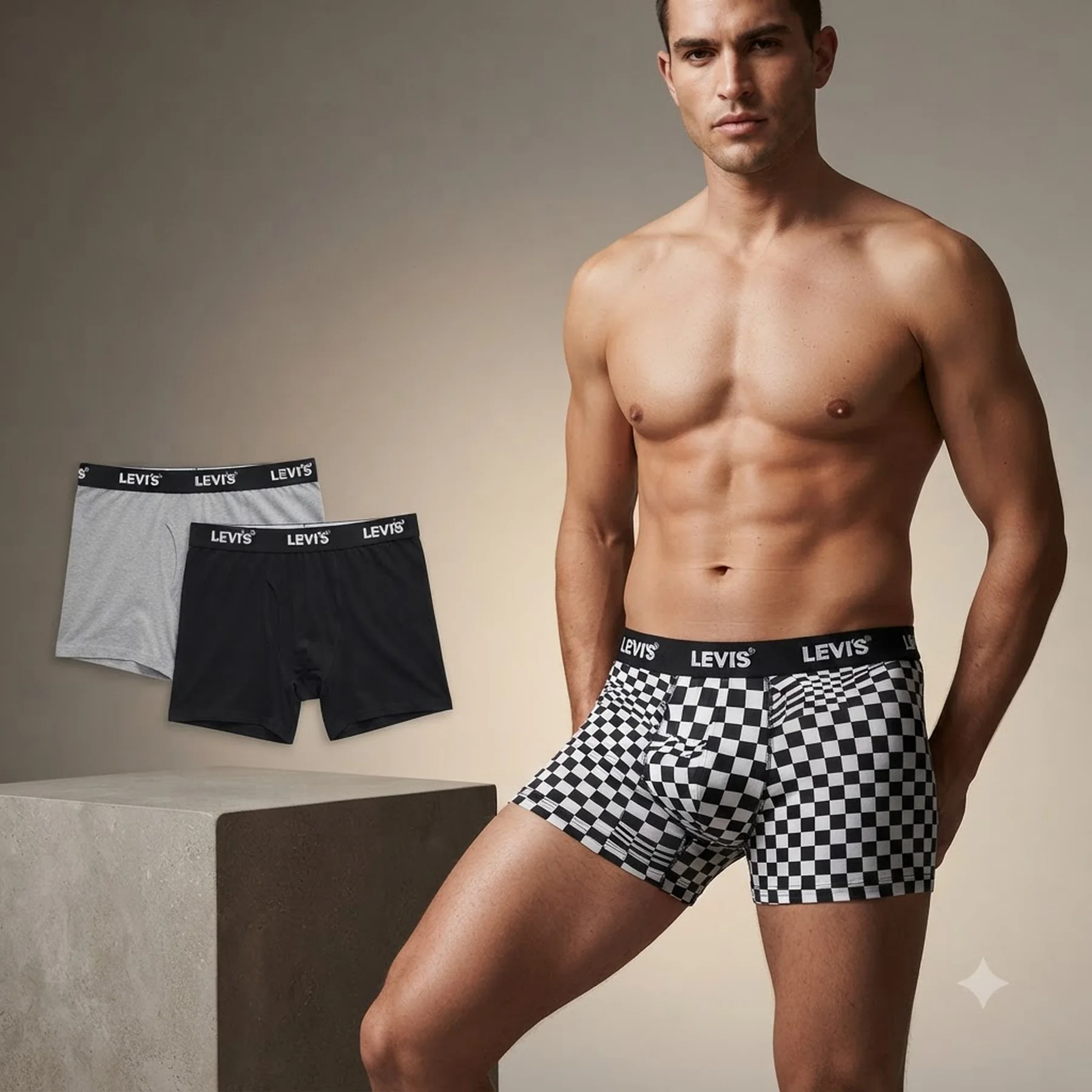 Боксери Levis Boxer Briefs Black/white