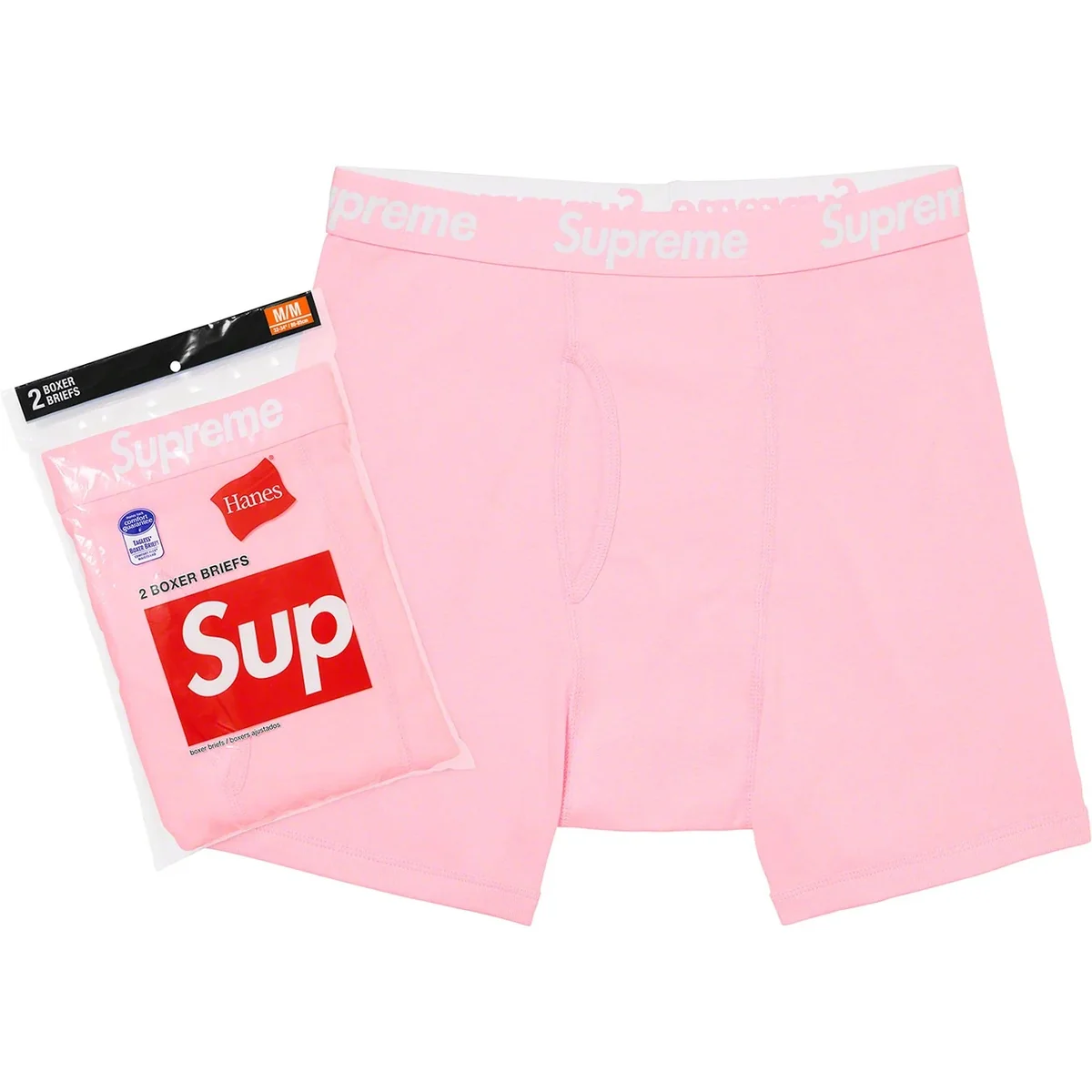 Боксери SUPREME®/HANES® Boxer Briefs Pink (2 PACK)
