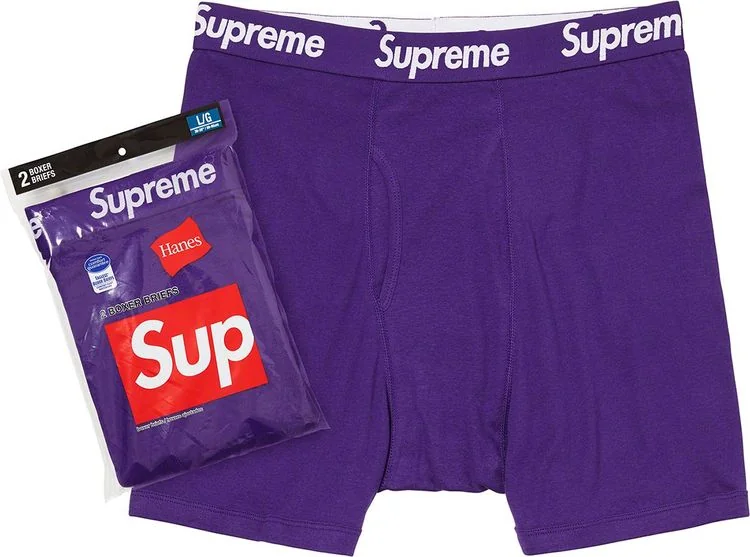 Боксери Supreme/Hanes Boxer Briefs Purple