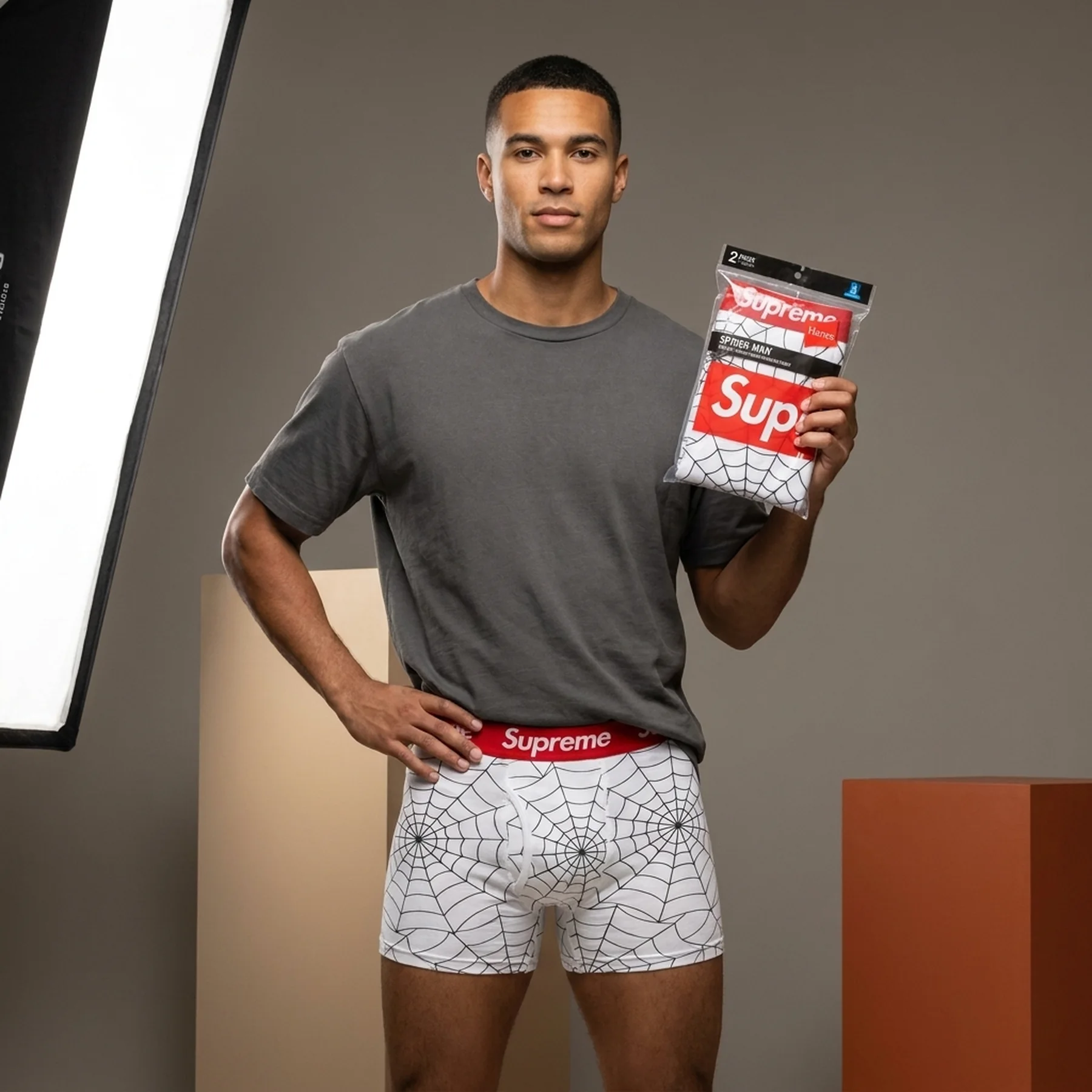 Боксери Supreme/Hanes Spider-Man Boxer Briefs (2 Pack) 'White'