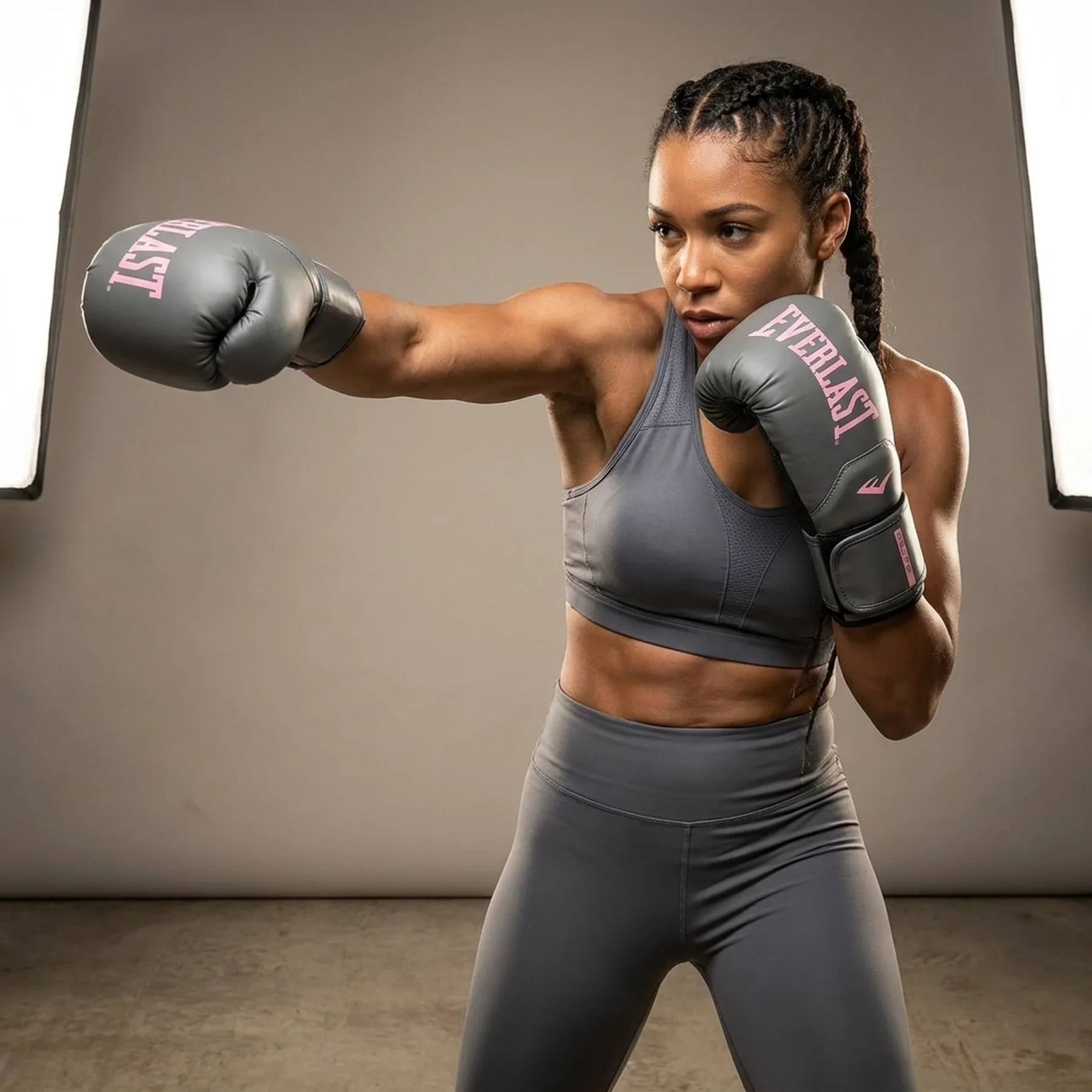Боксерські рукавиці Everlast ELITE 2 BOXING GLOVES сірий, рожевий 14 унцій (P00003312)