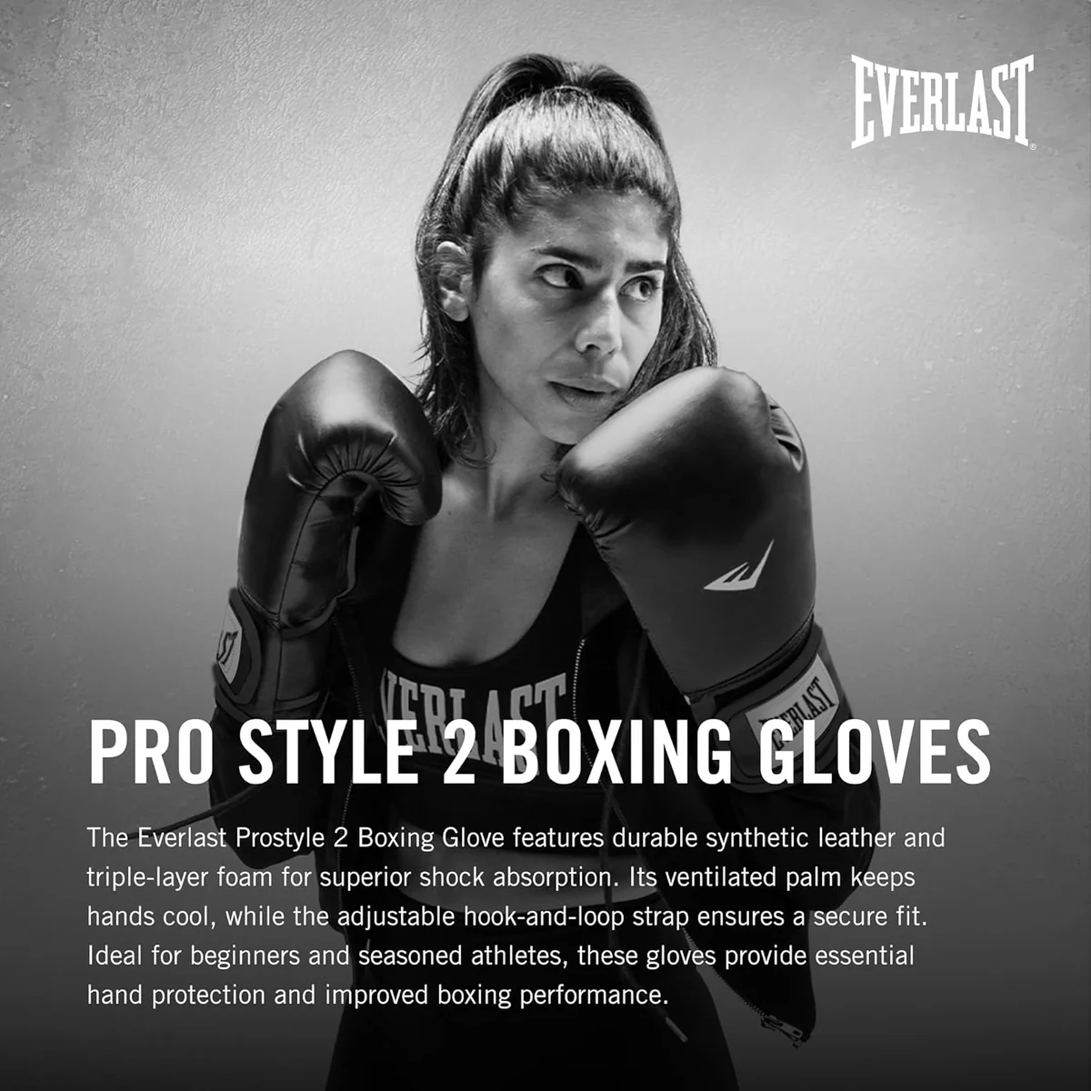 Боксерські рукавиці Everlast PROSTYLE 2 BOXING GLOVE чорний Уні 16 унцій — Інші види спорту