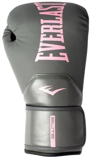 Боксерські рукавиці Everlast ELITE 2 BOXING GLOVES сірий, рожевий 12 унцій (P00003311)