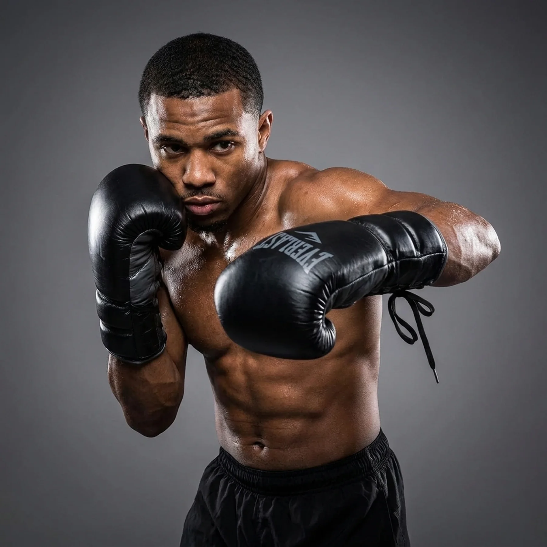 Боксерські рукавиці Everlast POWERLOCK 2 PRO TRAINING LACED GLOVE чорний 14 унцій (896910-70-314)