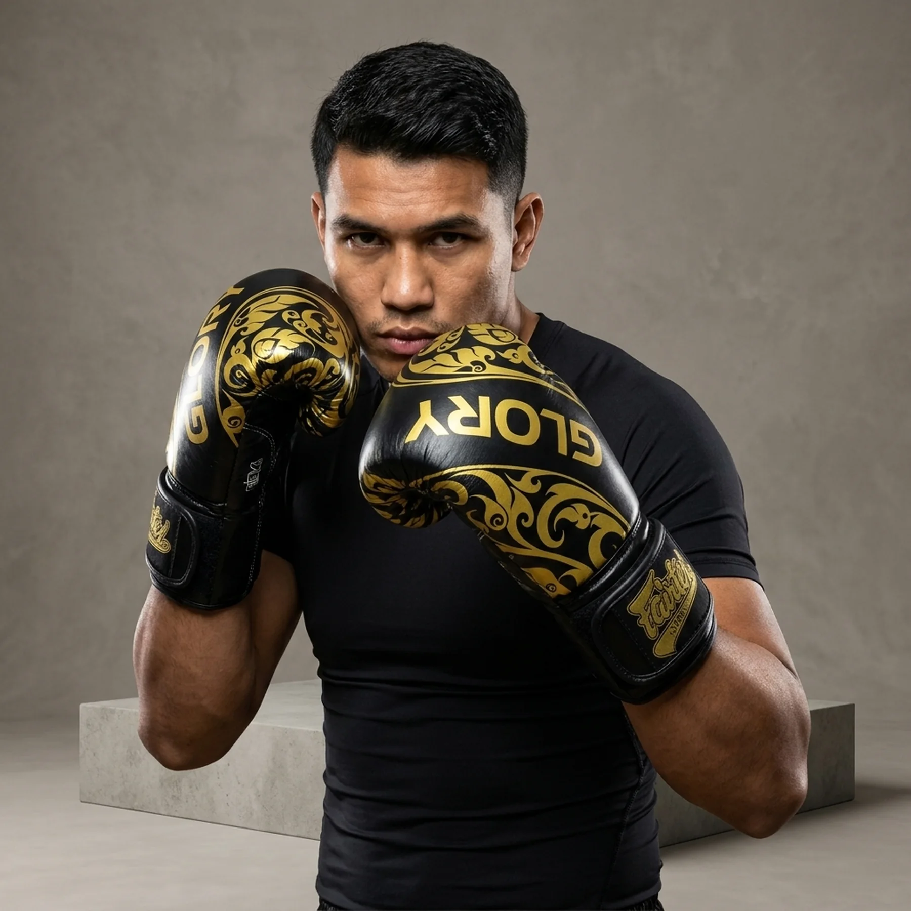Боксерські рукавиці Fairtex BGVG2 Velcro Black 16 унцій (бинти в комплекті)