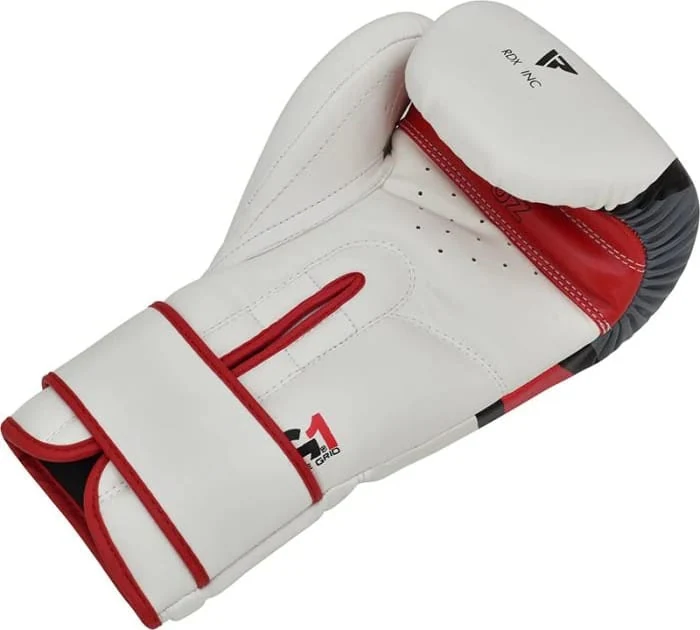 Боксерські рукавиці RDX BOXING GLOVES BGR-F7 білий, червоний 10 унцій (BGR-F7R) — фото 3