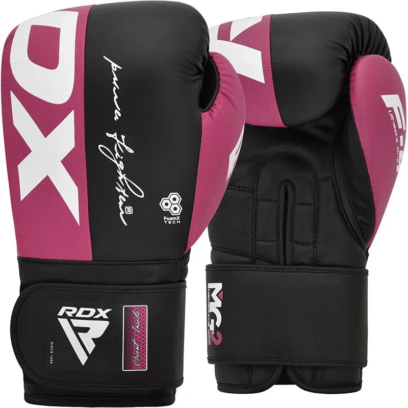 Боксерські рукавиці RDX REX F4 PINK/BLACK-10 унцій (капа в комплекті)