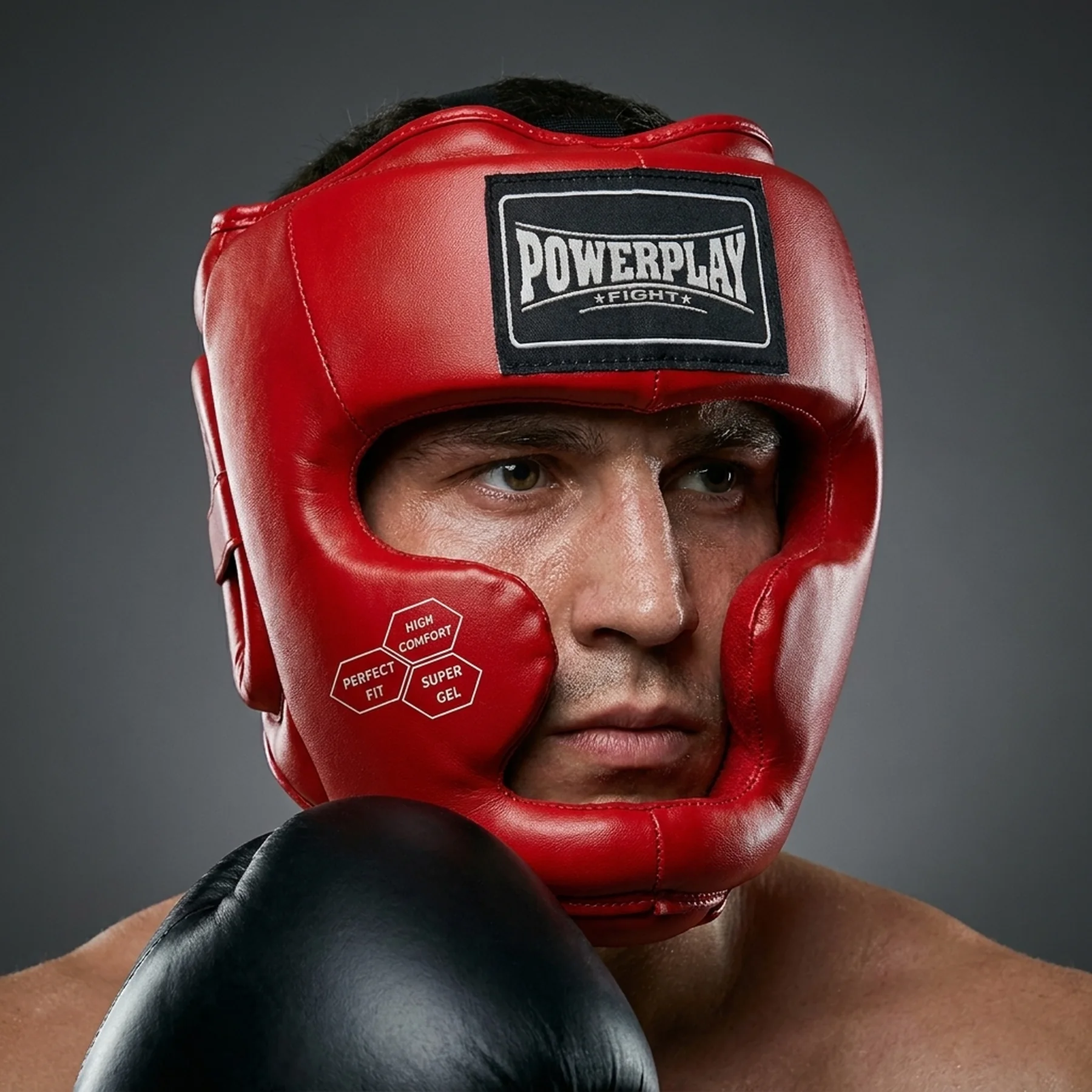 Боксерський шолом тренувальний PowerPlay 3043 Червоний S