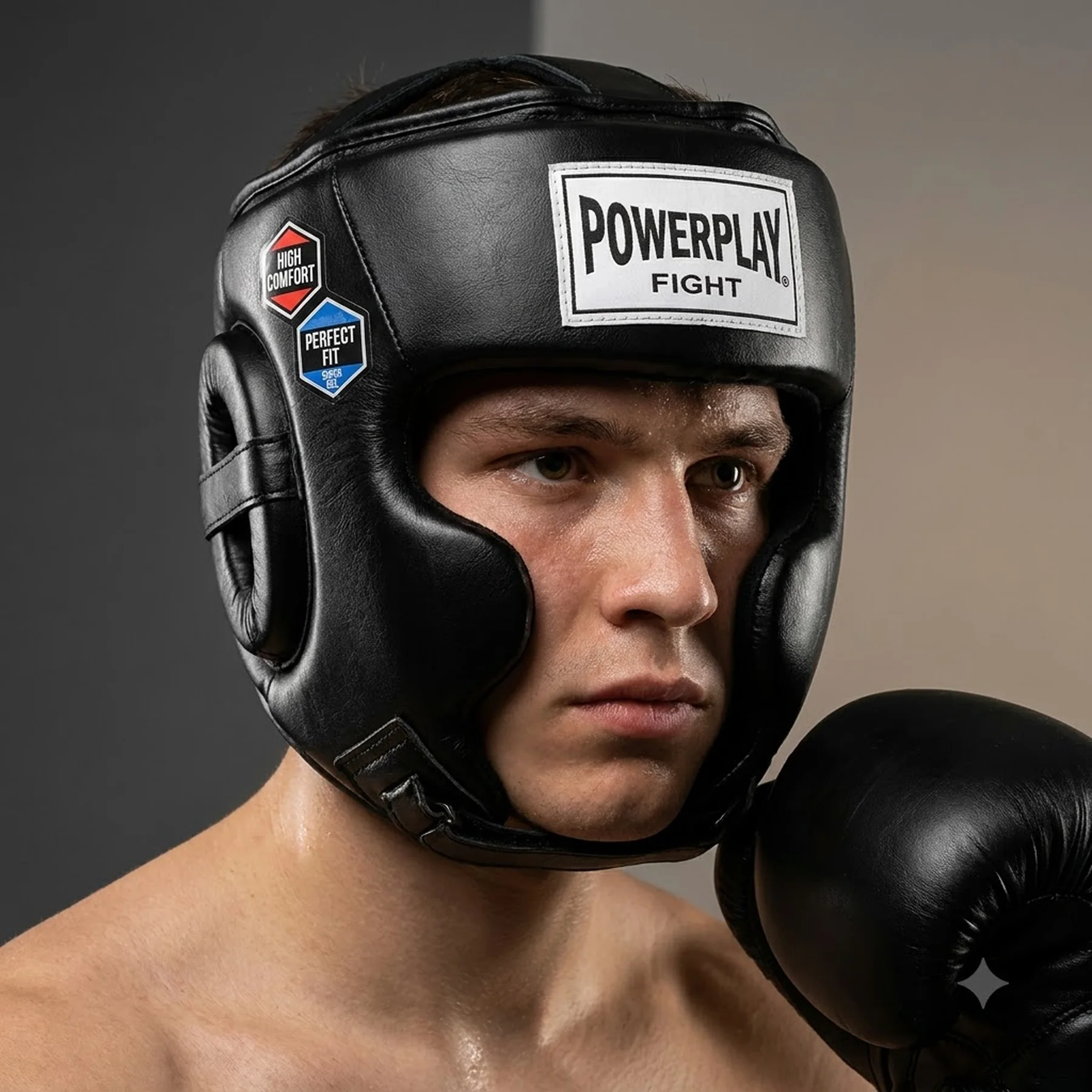 Боксерський шолом тренувальний PowerPlay 3043 Чорний XS
