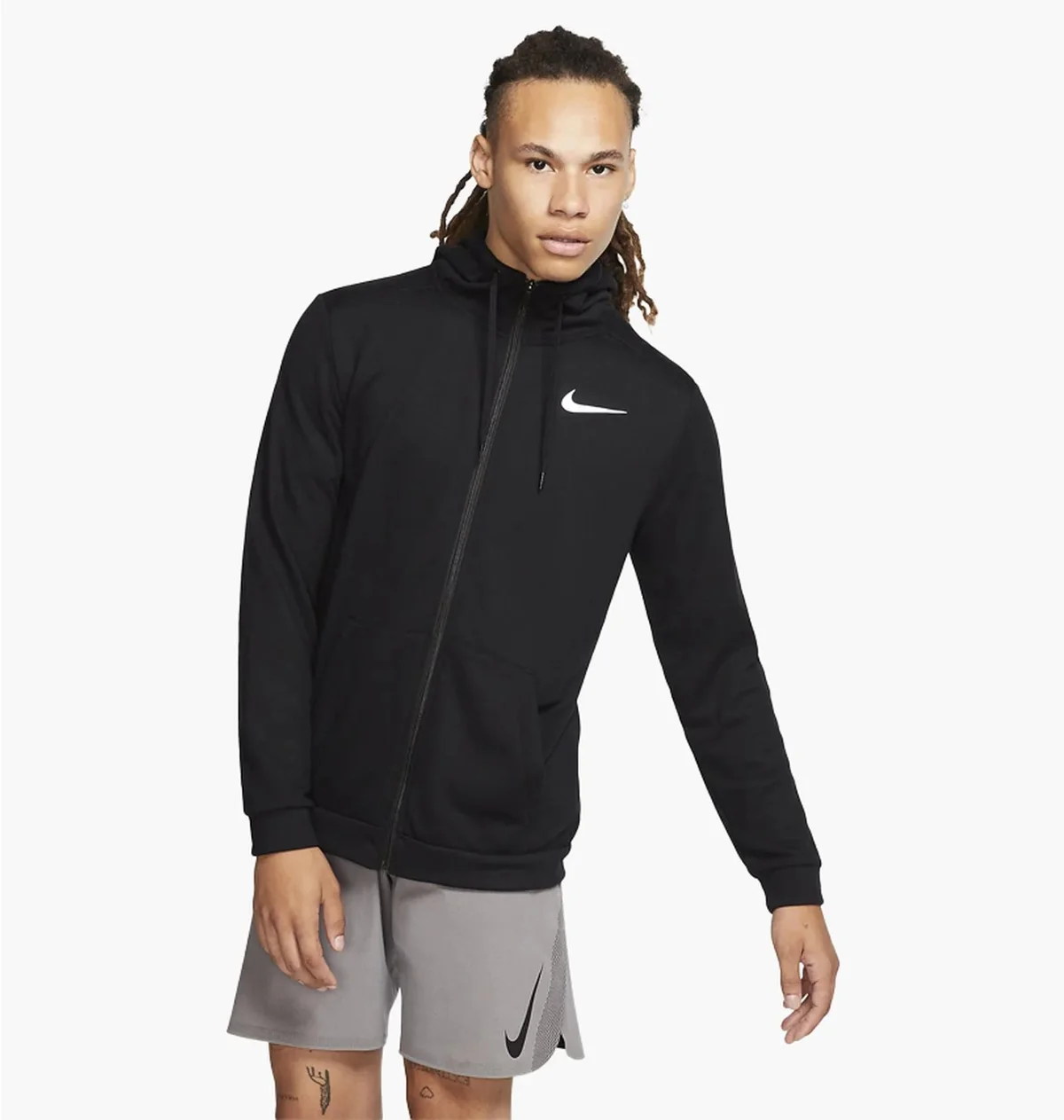 Бомбер чоловічий Nike M Dry Hoodie Fz Fleece (CJ4317-010) — Одяг