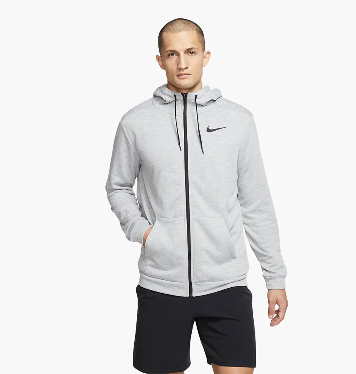 Бомбер чоловічий Nike M Dry Hoodie Fz Fleece (CJ4317-063) — Одяг