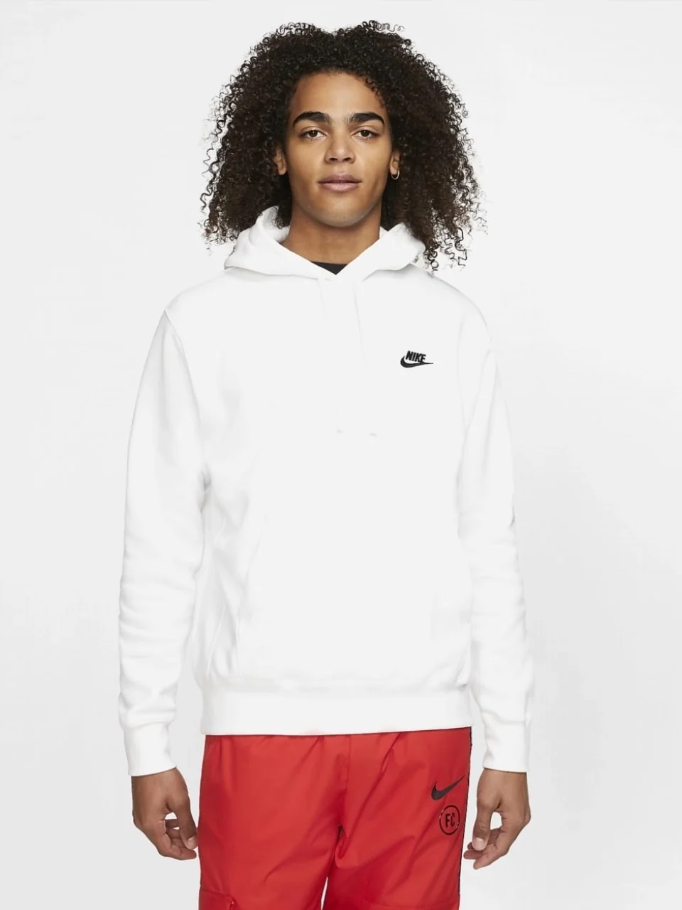 Бомбер чоловічий Nike M Nsw Club Hoodie Po Bb (BV2654-100) — Одяг