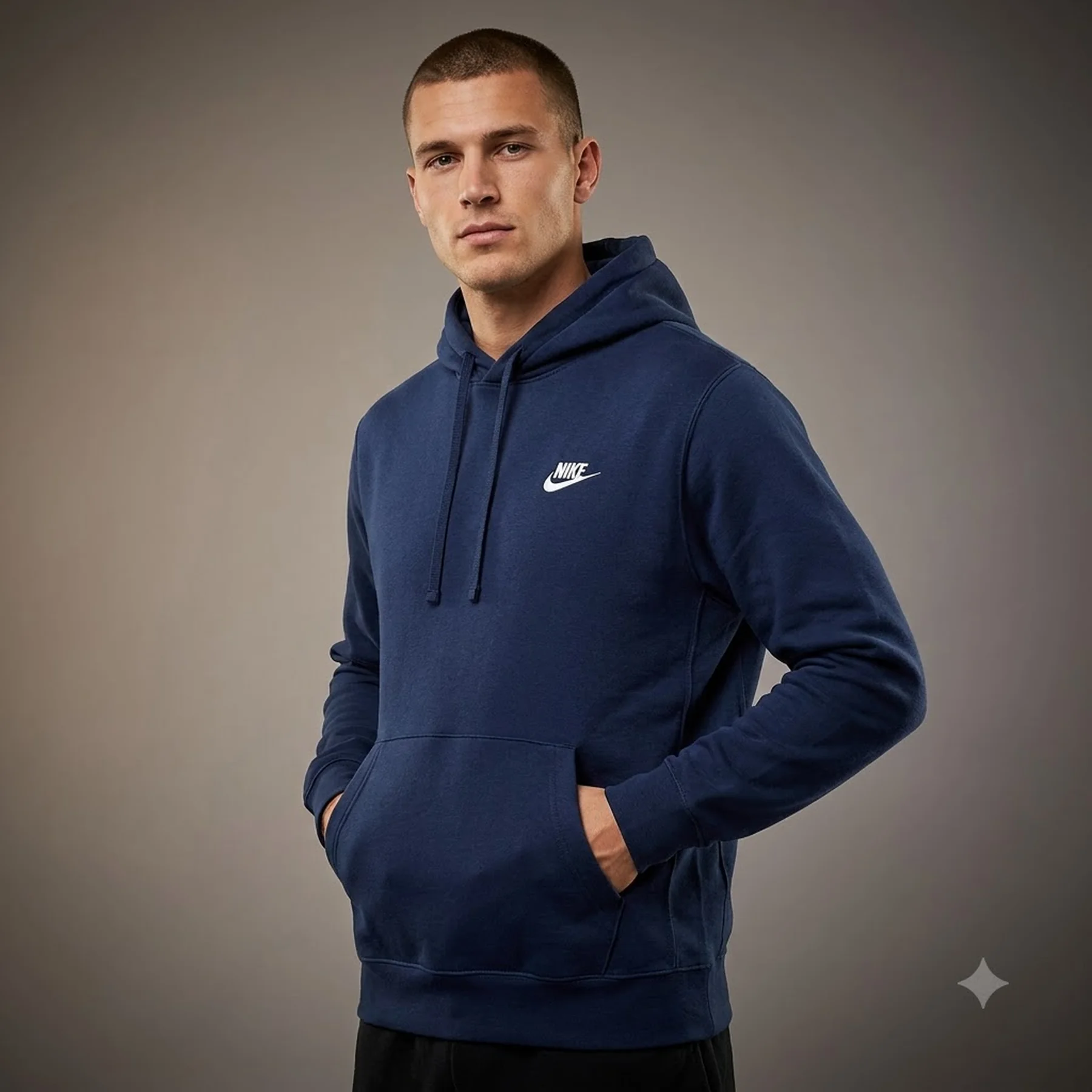 Бомбер чоловічий Nike M Nsw Club Hoodie Po Bb (BV2654-410)