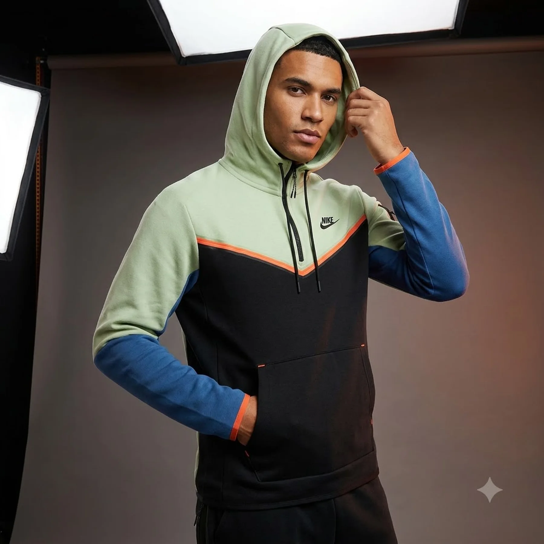 Бомбер чоловічий Nike Nsw Tch Flc Hoodie Fz Wr (CU4489-303)