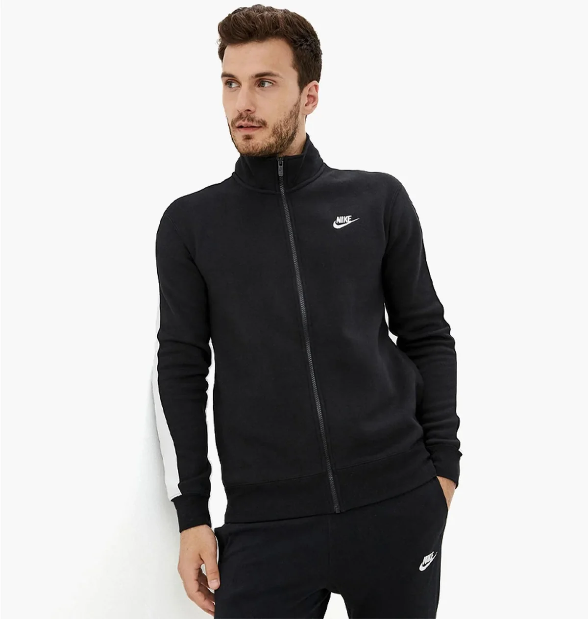 Бомбер чоловічий Nike Sportswear Club Brushed-Back Jacket (DD7010-010)