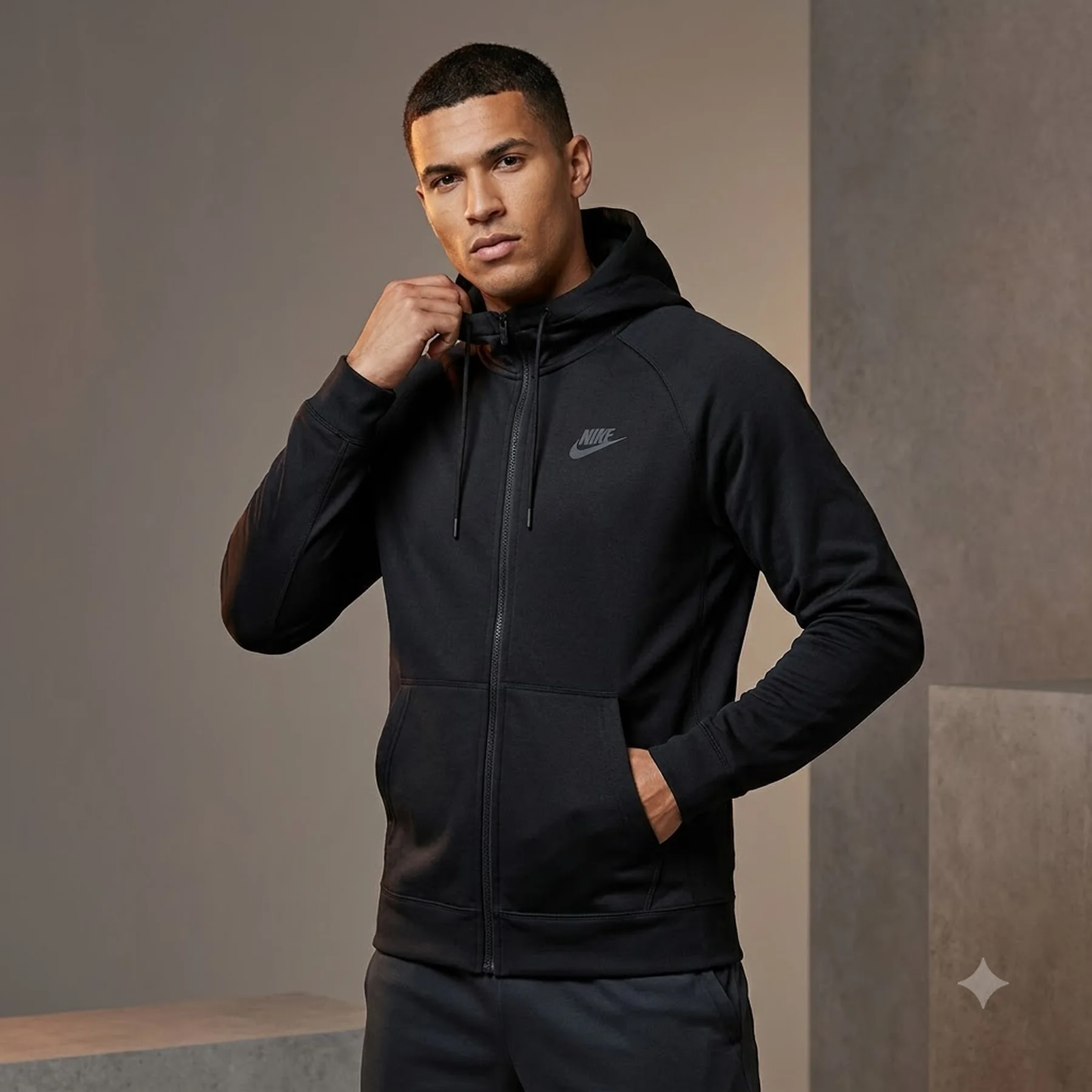 Бомбер чоловічий Nike Therma Full-Zip Hoodie Black (CU6231-010)