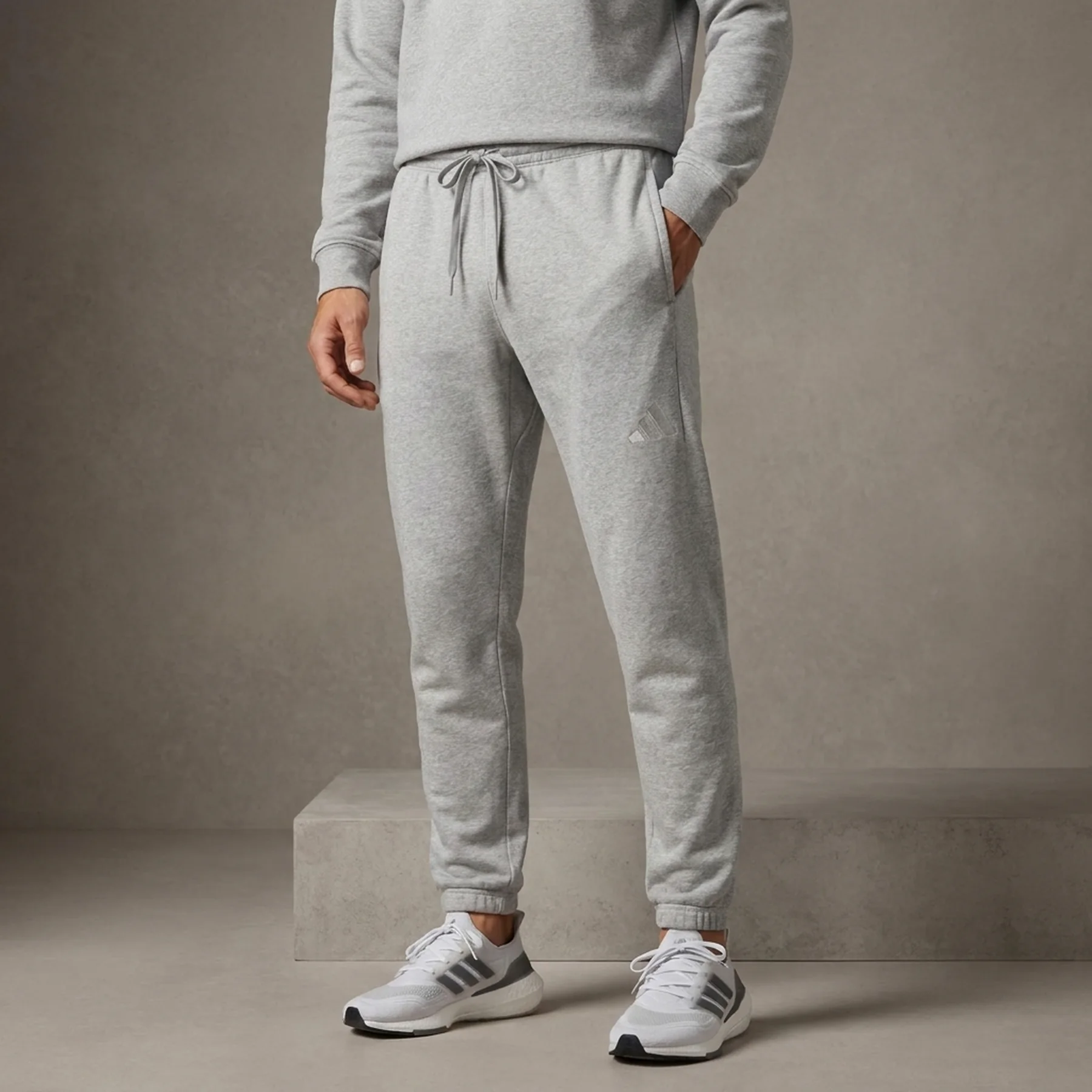 Брюки чоловічі Adidas All Szn Fleece Regular Fit Grey (IY4148)