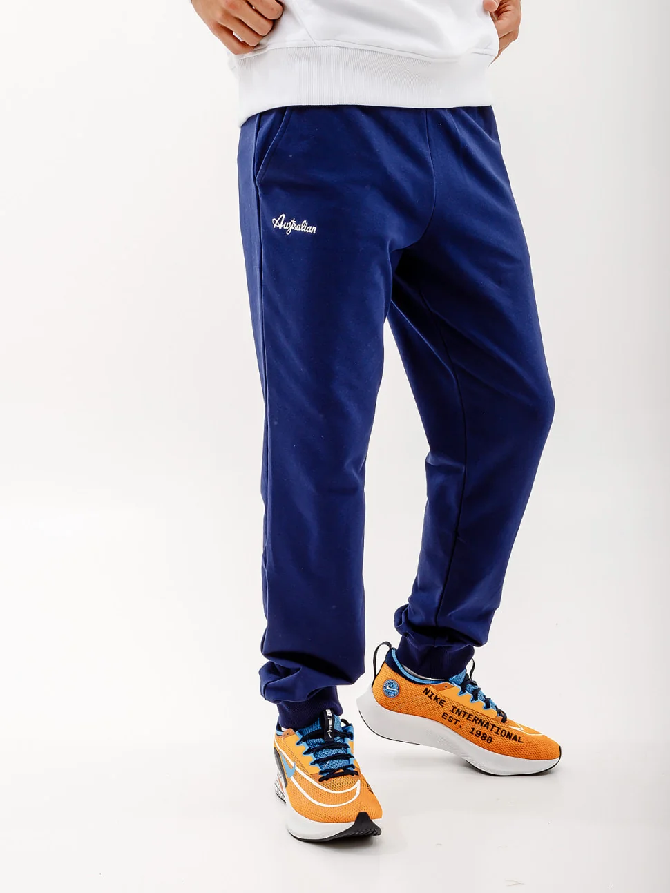 Брюки чоловічі Australian Essential Fleece Pants Rib Bottom Blue (LSUPA0010-842)