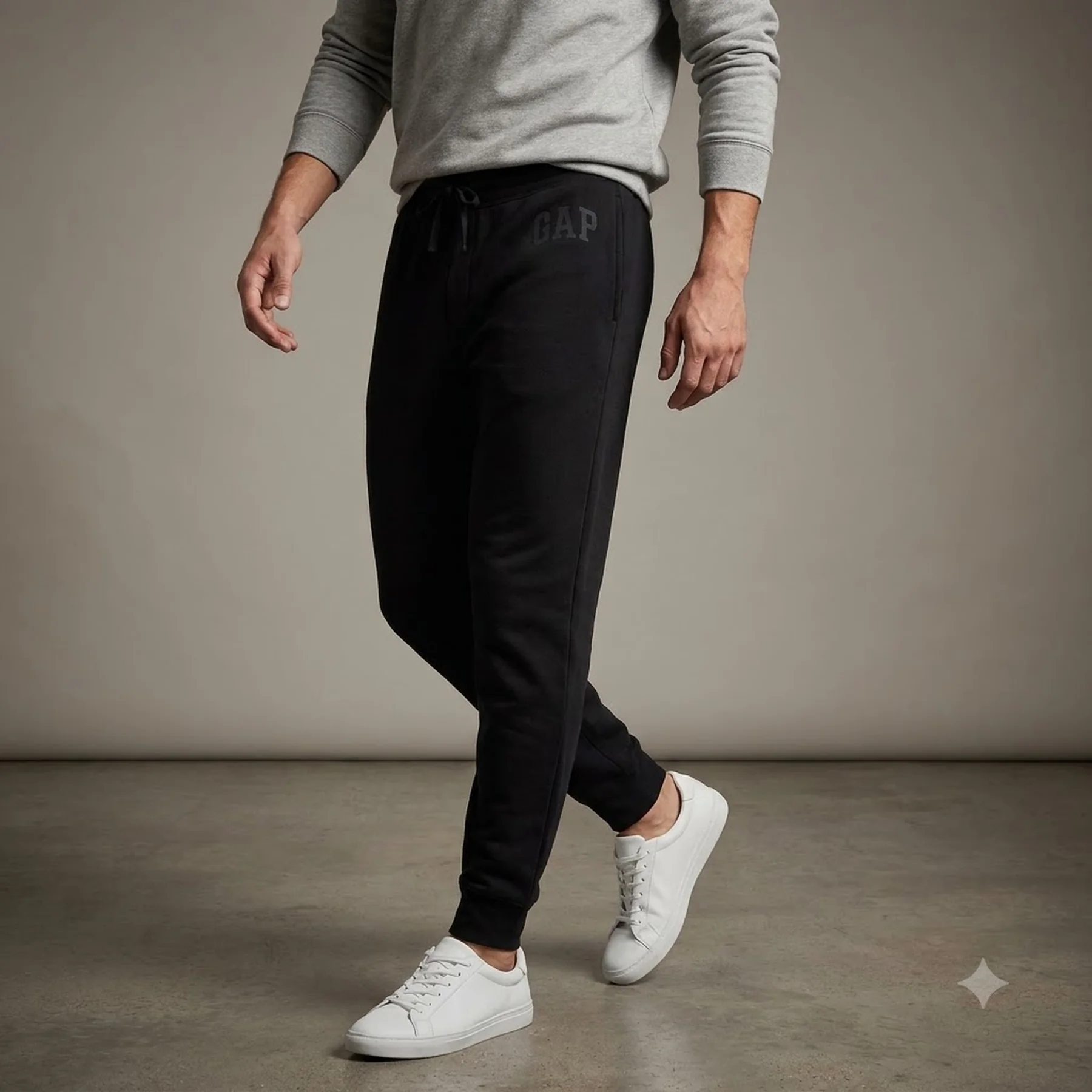 Брюки чоловічі Gap Logo Fleece Pants Black Moonless Night (221236101)