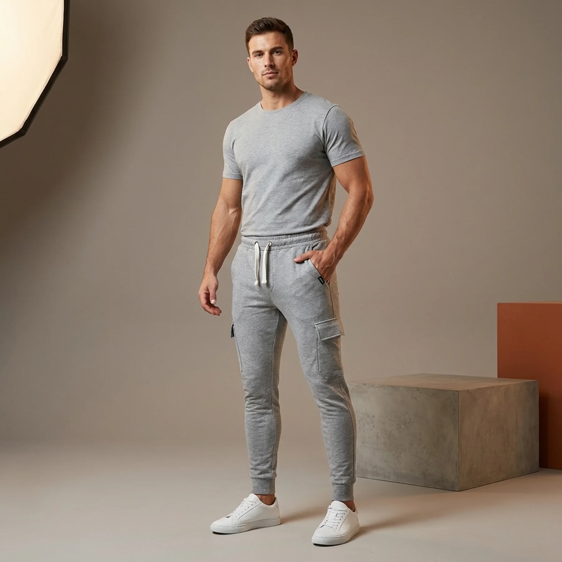 Брюки чоловічі Jeep Cargo Sweatpants Grey (O102579-G347)