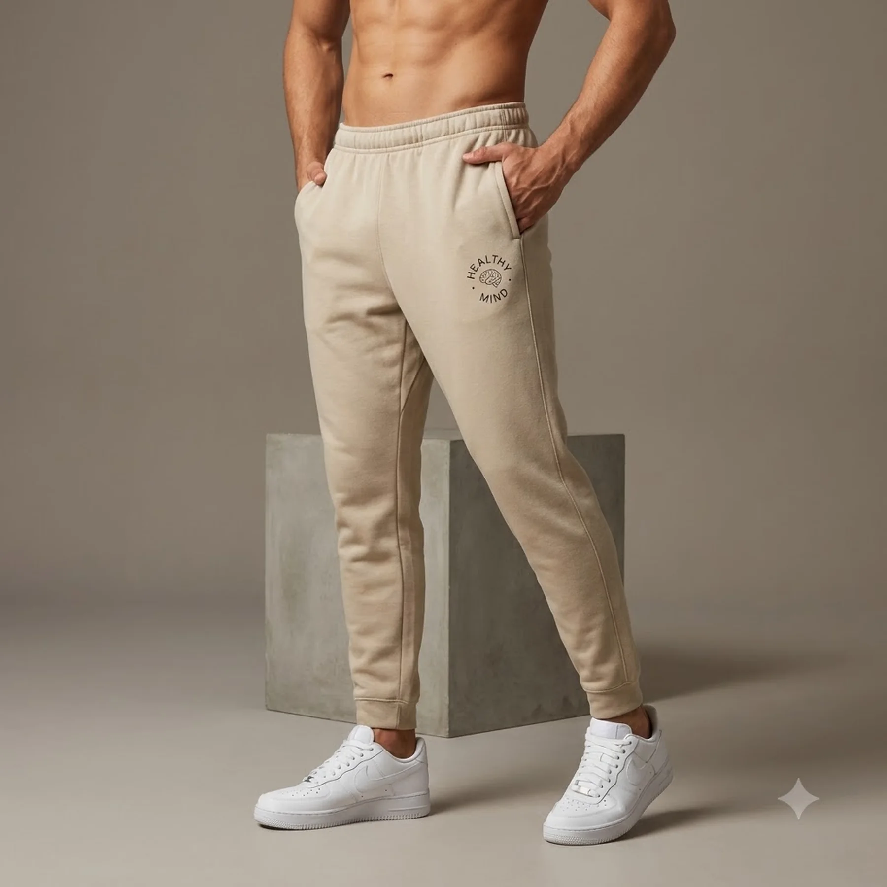Брюки чоловічі Nike Dri Fit Jogging Pants Beige (DQ6634-040)