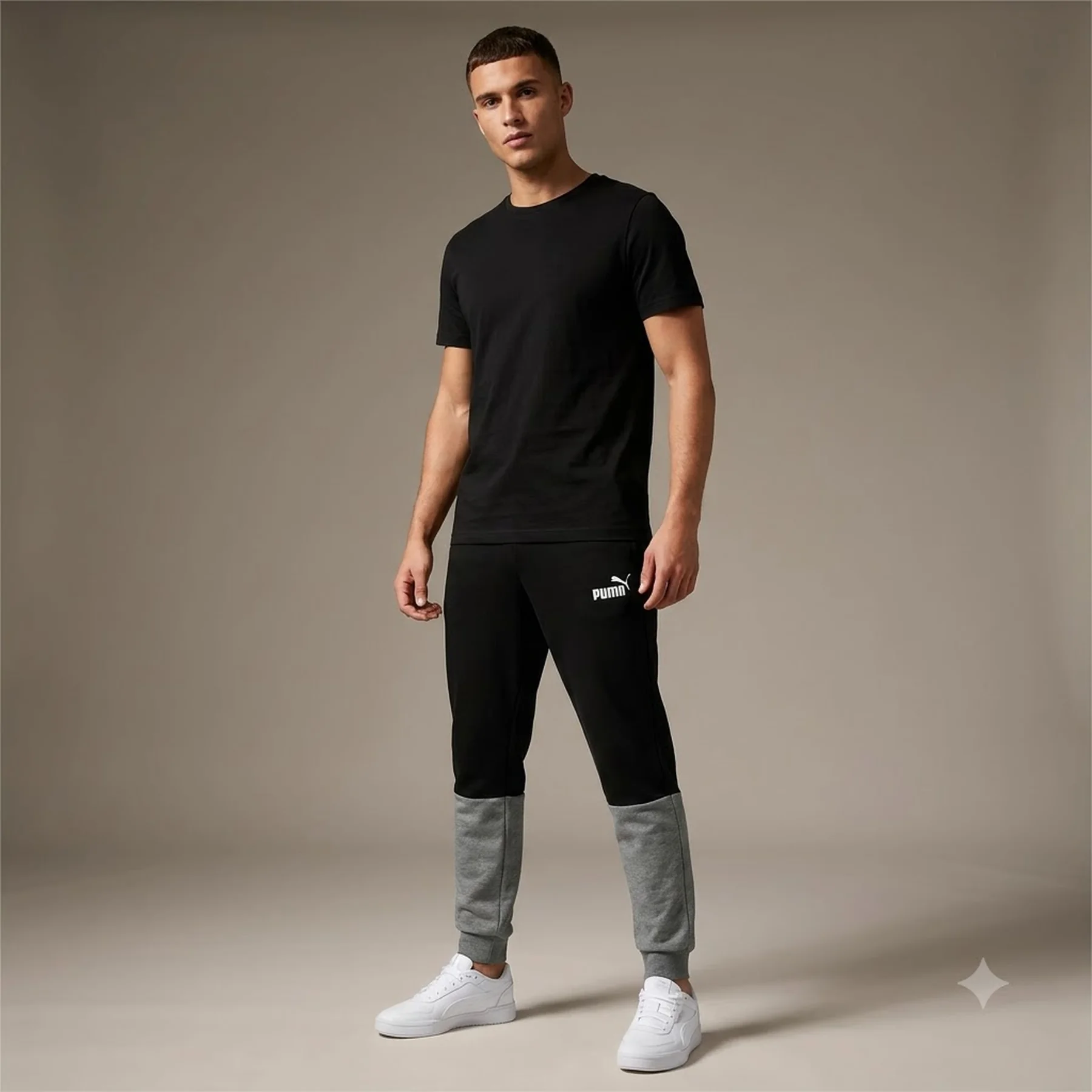 Брюки чоловічі Puma Ess+ Block Black/Grey (848007-01)