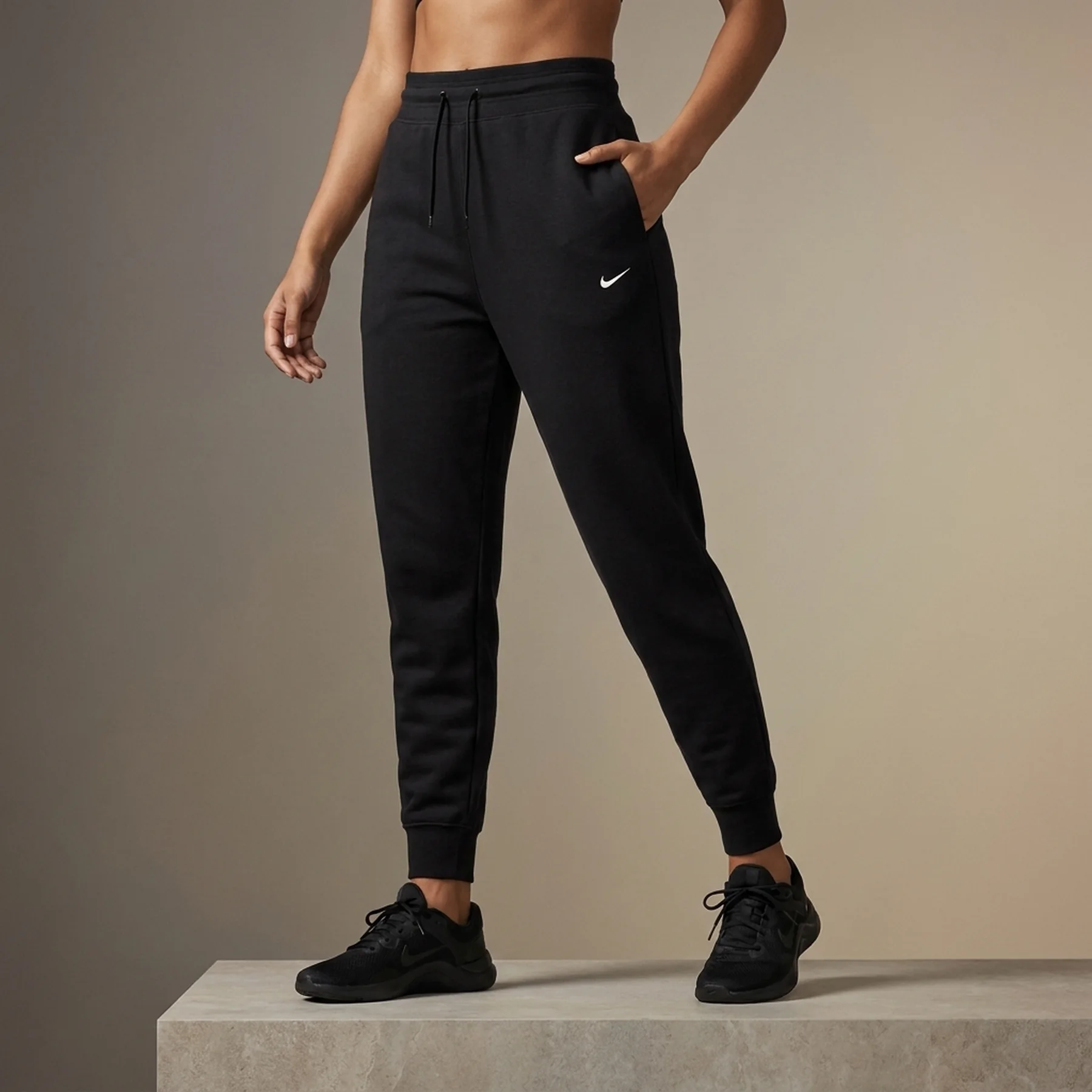 Брюки жіночі Nike Dri-Fit One High-Waisted 7/8 French Terry Joggers (FB5434-010)