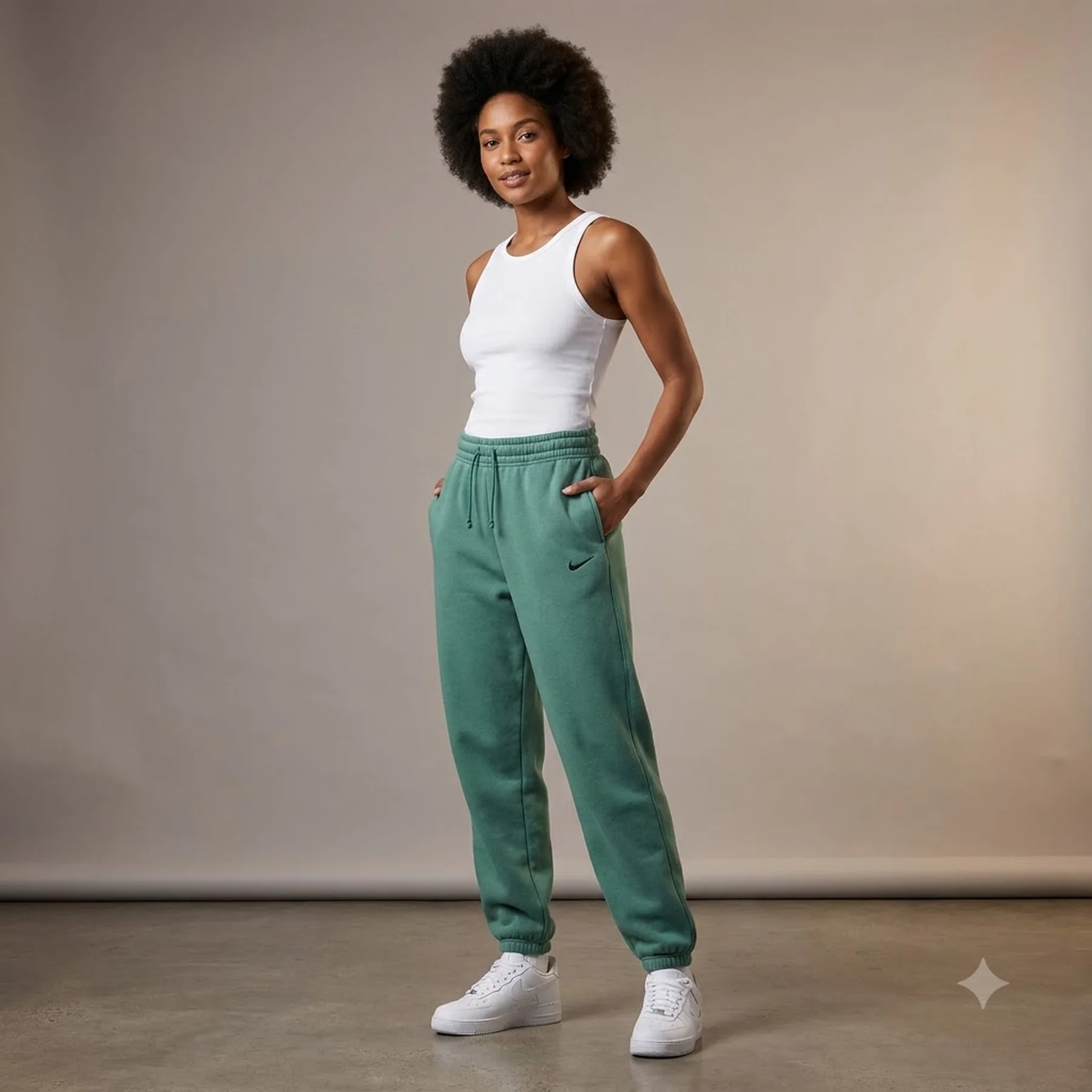 Брюки жіночі Nike Sportswear Phoenix Fleece Green (FZ5996-361)
